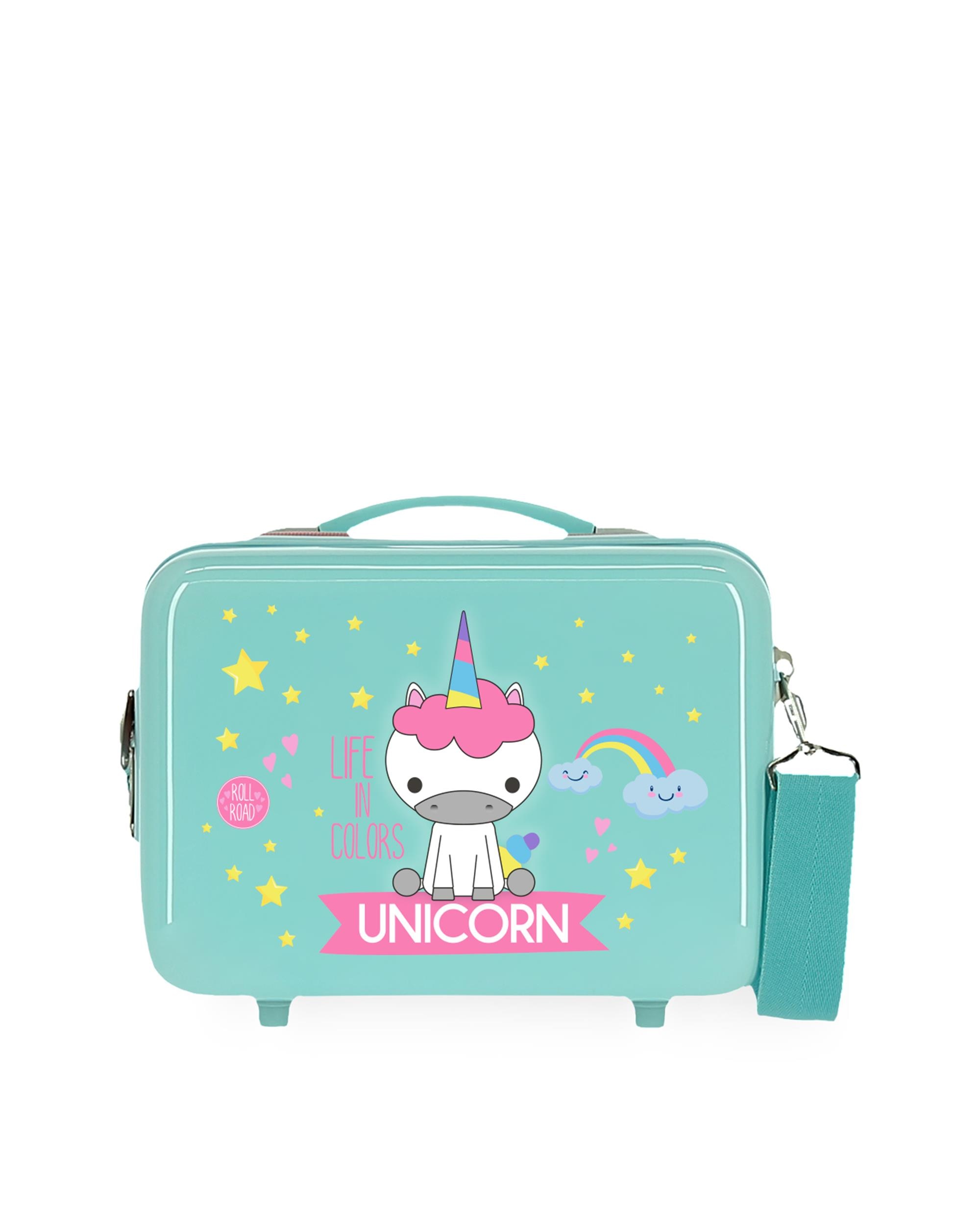 Necessaire Infantil Little Me Unicorn Rígido Adaptável 9L Verde-1
