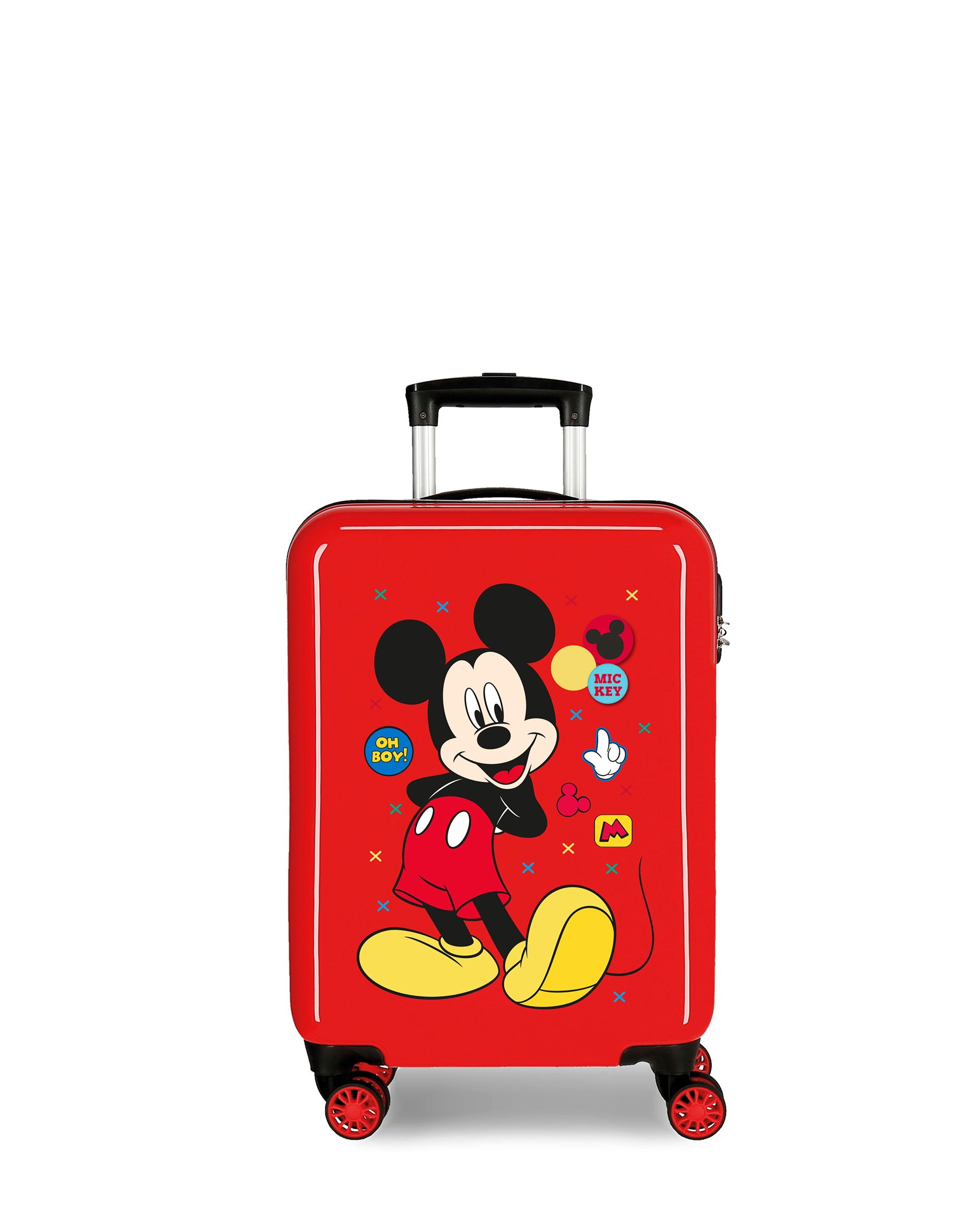 Mala de Cabine Infantil Enjoy The Day Mickey Oh Boy Rígida com Capacidade de 34l Vermelho-1