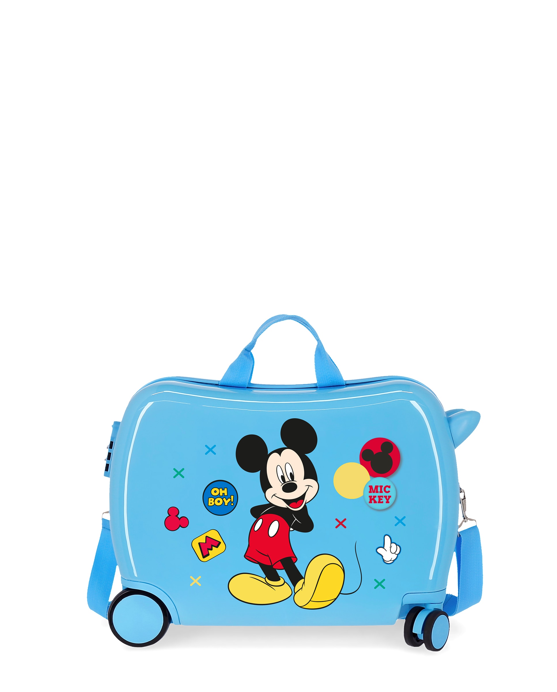 Mala Infantil 2 Rodas Multidirecionais Mickey Enjoy The Day Oh Boy Rígida com Capacidade de 34l Azul-celeste-1