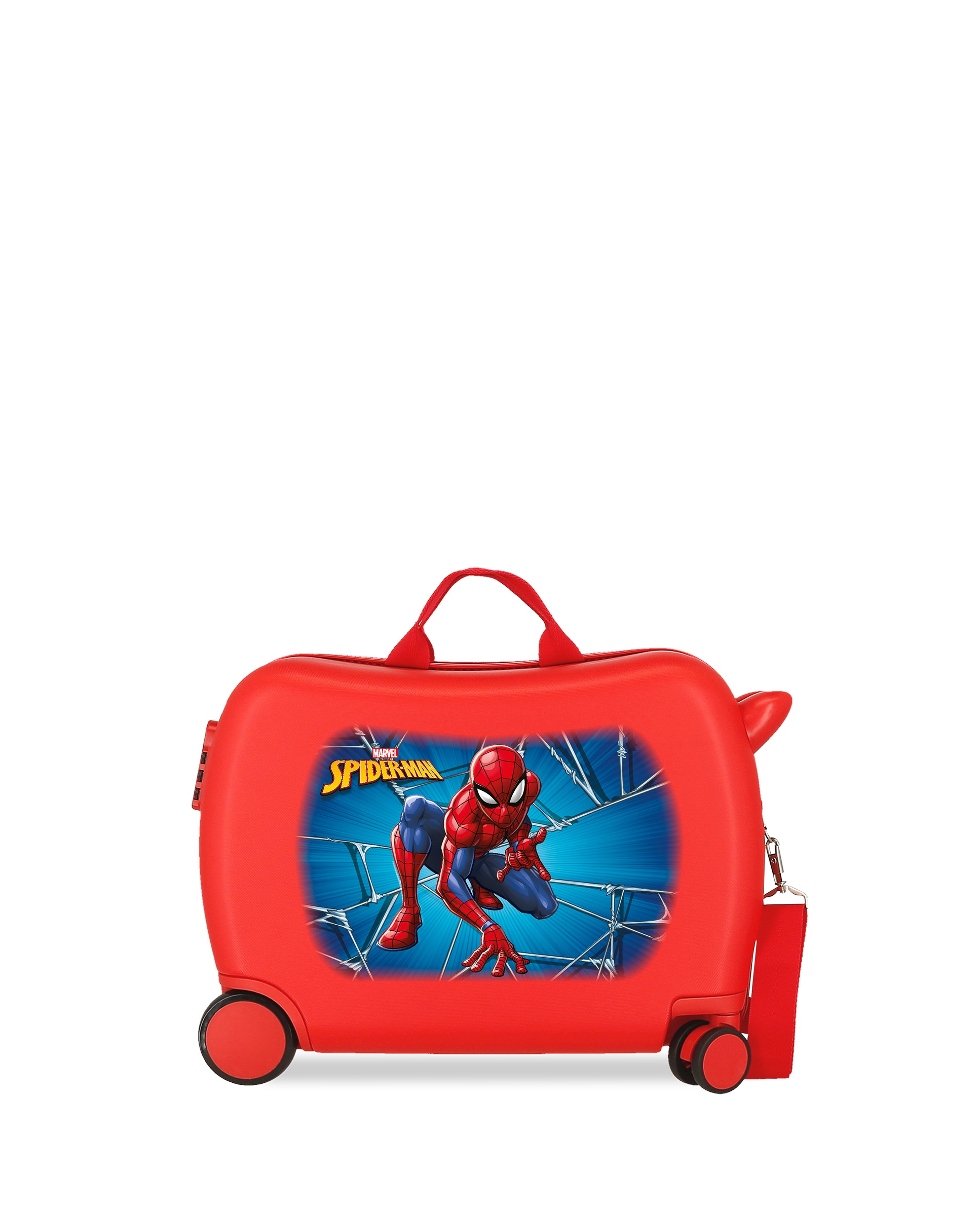 Imagem 0 de Mala Infantil 2 Rodas Multidirecionais Marvel Spiderman Black Vermelho com Capacidade de 34l