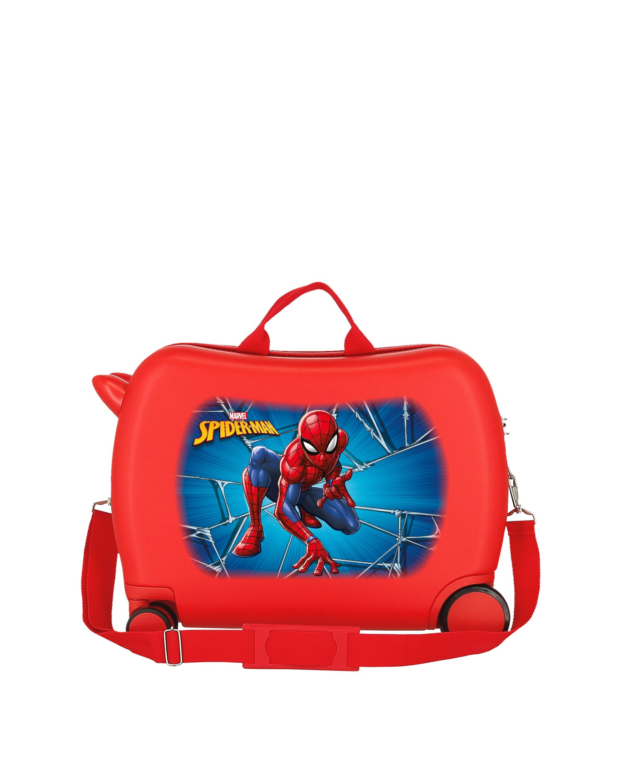 Mala Infantil 2 Rodas Multidirecionais Marvel Spiderman Black Vermelho com Capacidade de 34l Vermelho-3