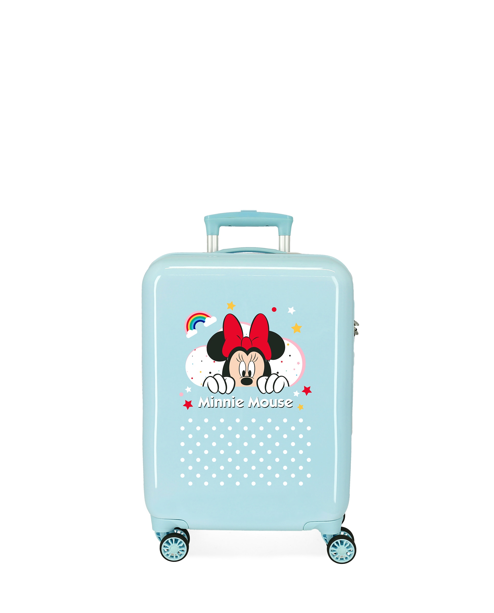 Mala de Cabine Infantil Minnie Rainbow Rígida com Capacidade de 34l Azul-claro-1