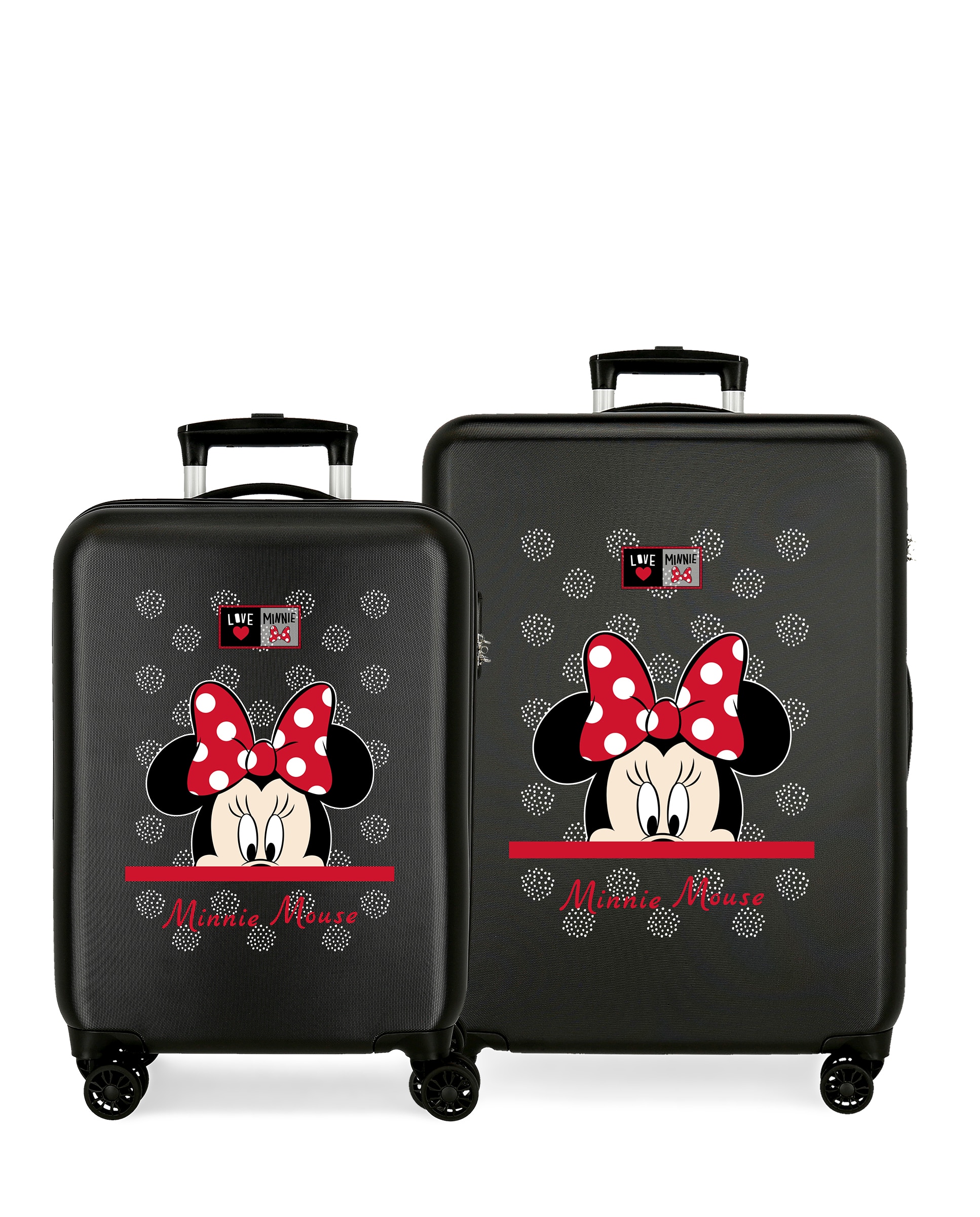 Conjunto de Malas Minnie My Pretty Bow Rígidas com Capacidade de 104l Preto / Vermelho-1