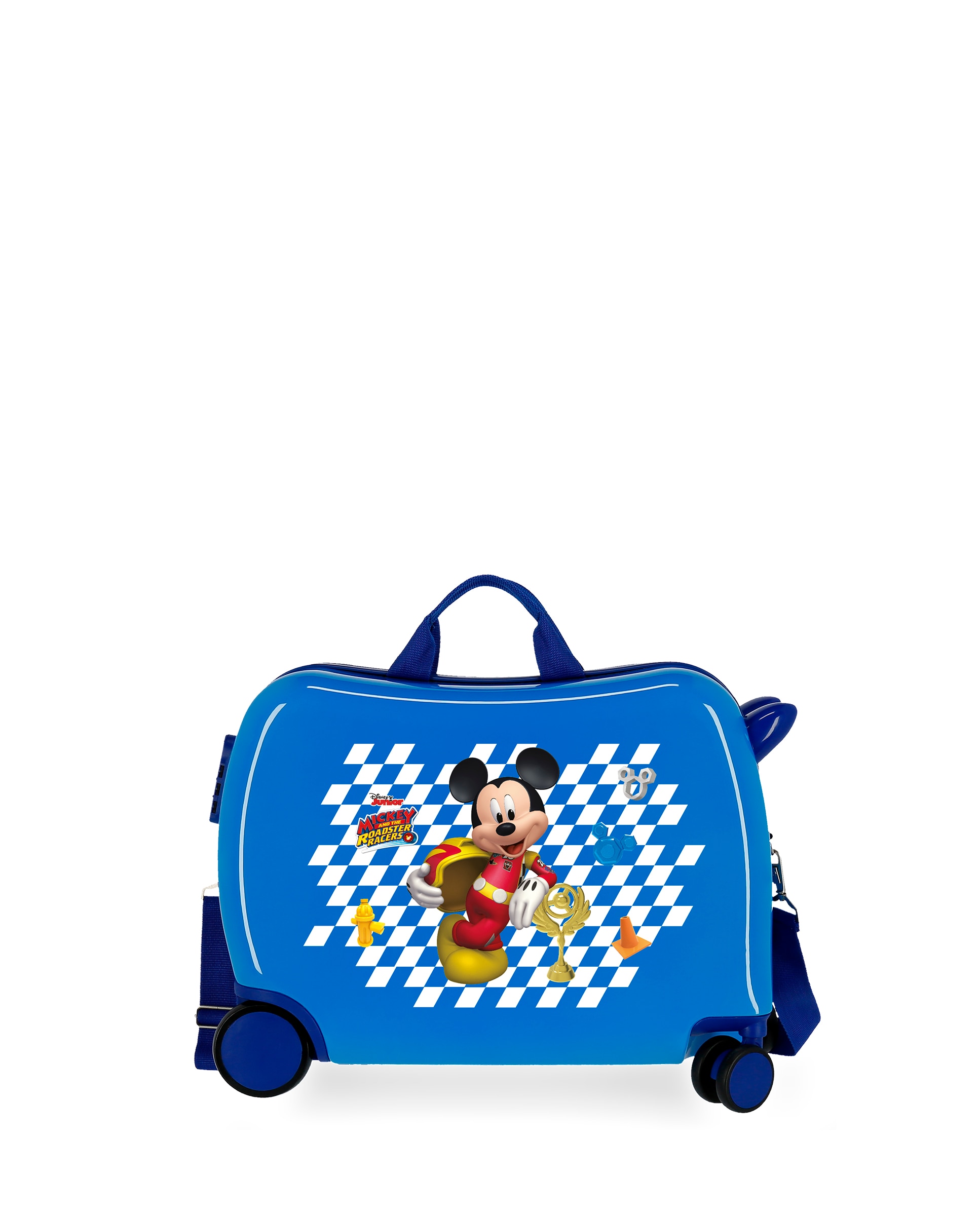 Maleta Infantil 2 Rodas Multidirecionais Mickey Good Mood Rígida com Capacidade de 34l Azul-1