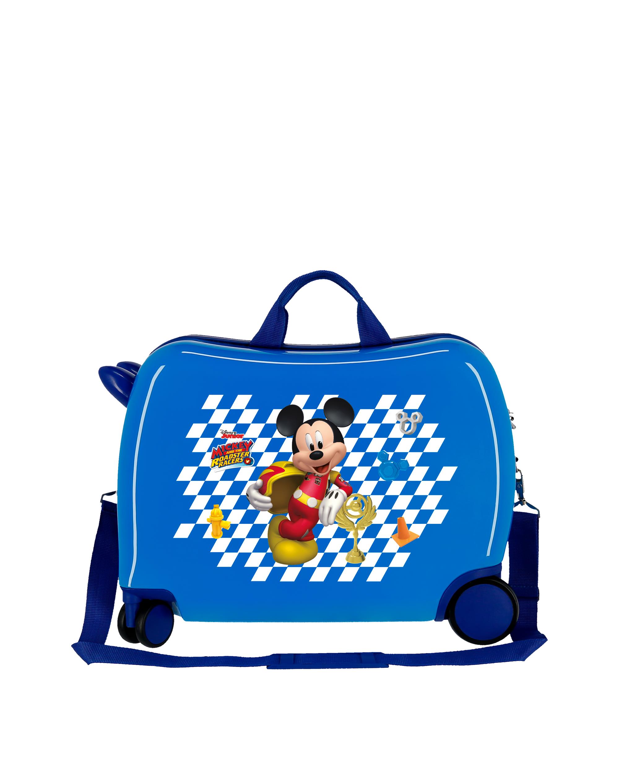 Maleta Infantil 2 Rodas Multidirecionais Mickey Good Mood Rígida com Capacidade de 34l Azul-3