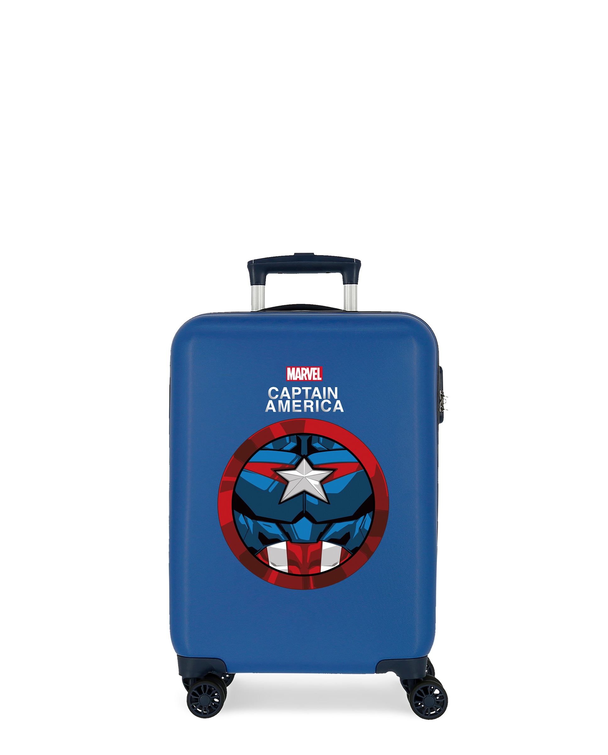 Mala de Cabine Infantil Avengers Captain America Rígida com Capacidade de 34l Azul-1