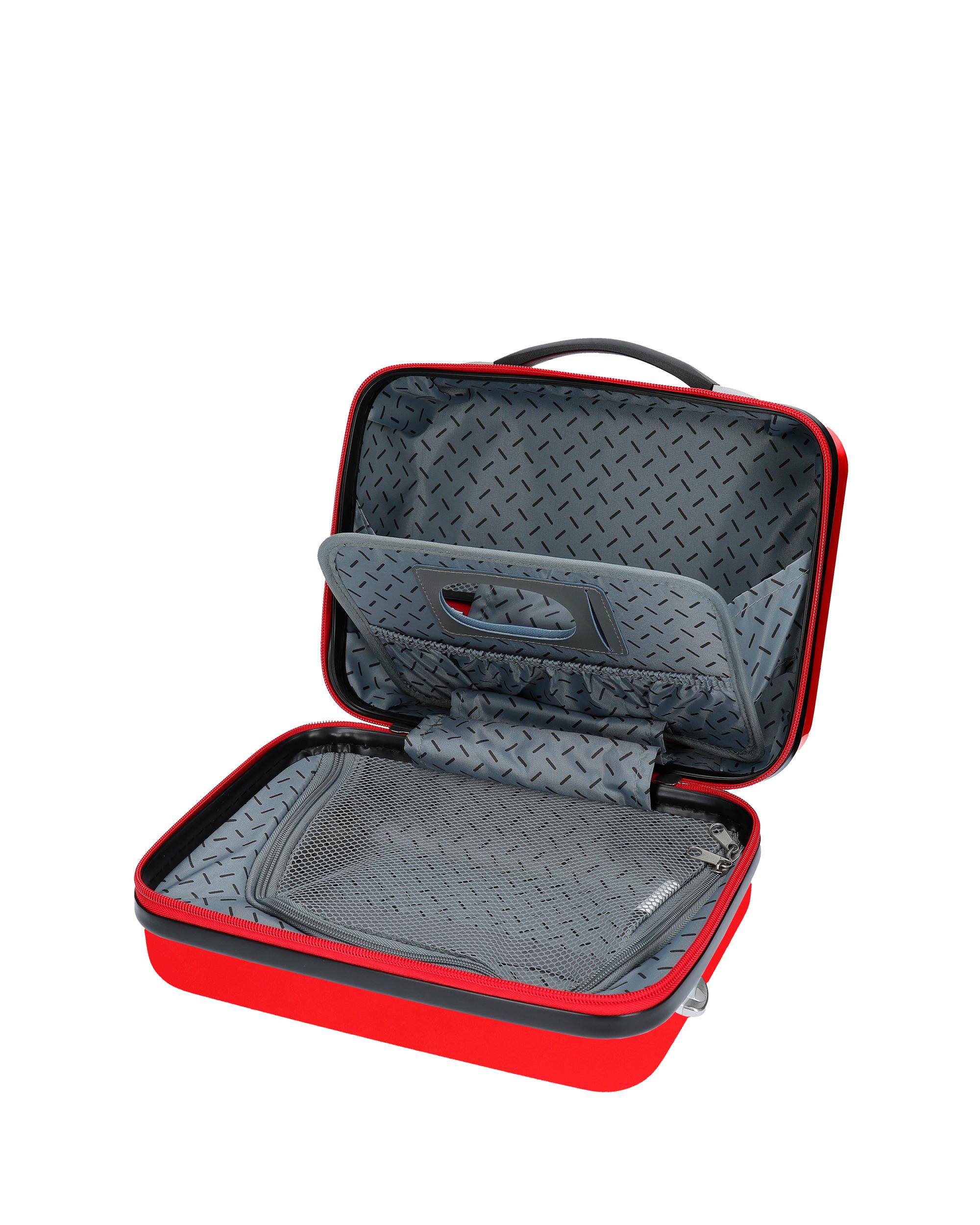 Necessaire Infantil Abs Lmq Cars com Capacidade de 9l Vermelho-3