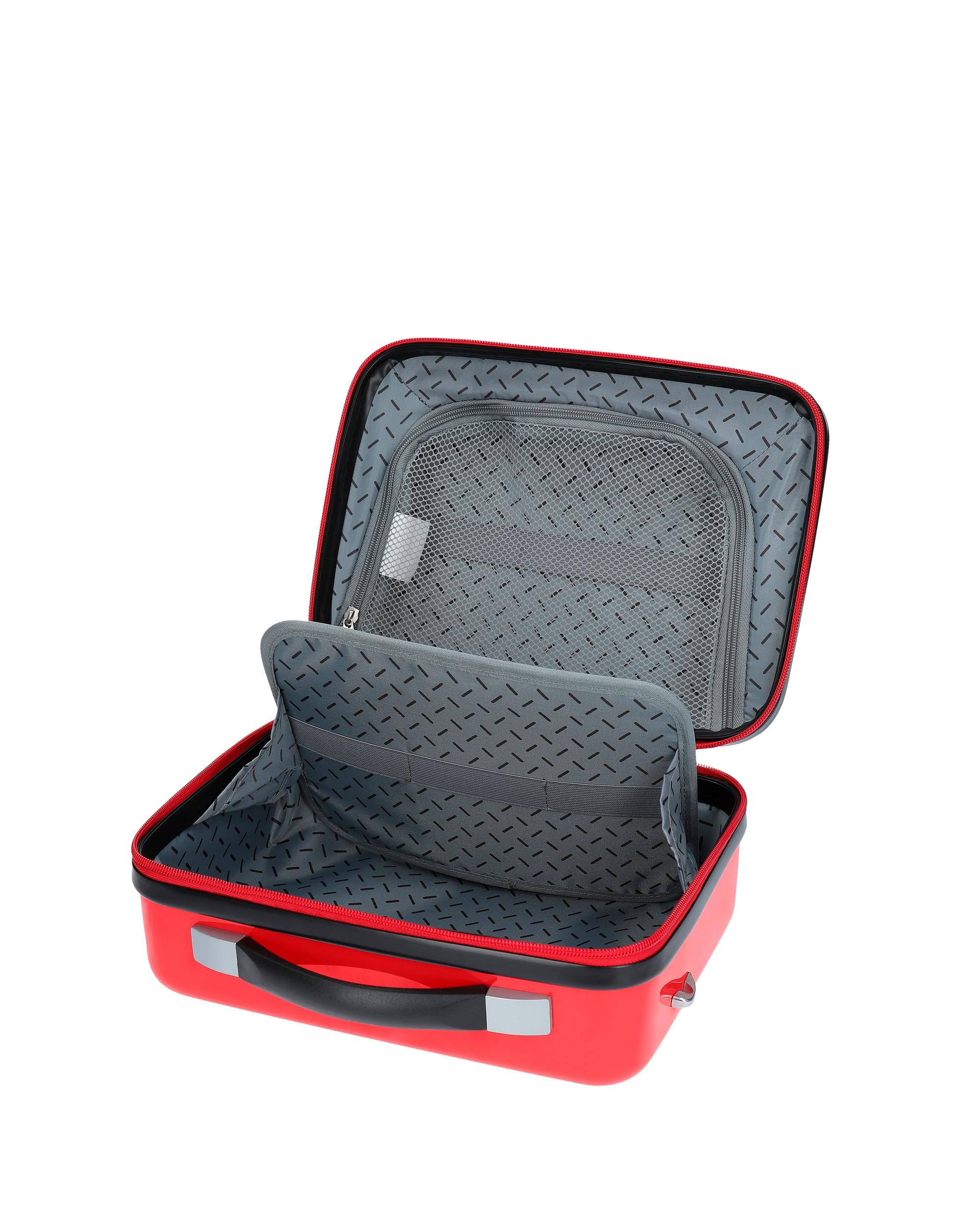 Necessaire Infantil Abs Lmq Cars com Capacidade de 9l Vermelho-4