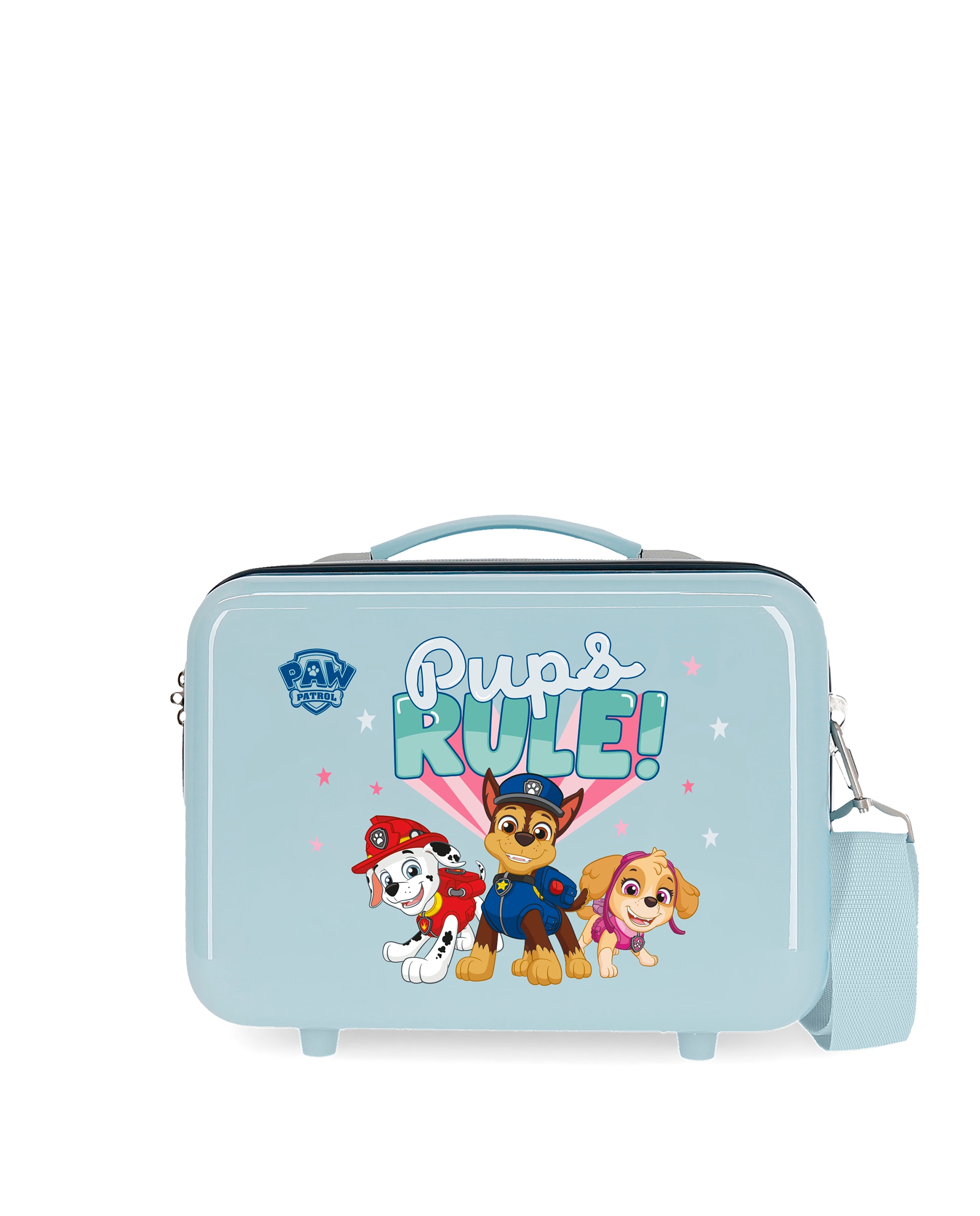 Necessaire Abs Paw Patrol Pups Rule Rígido Adaptável a Trolley Azul-claro-1