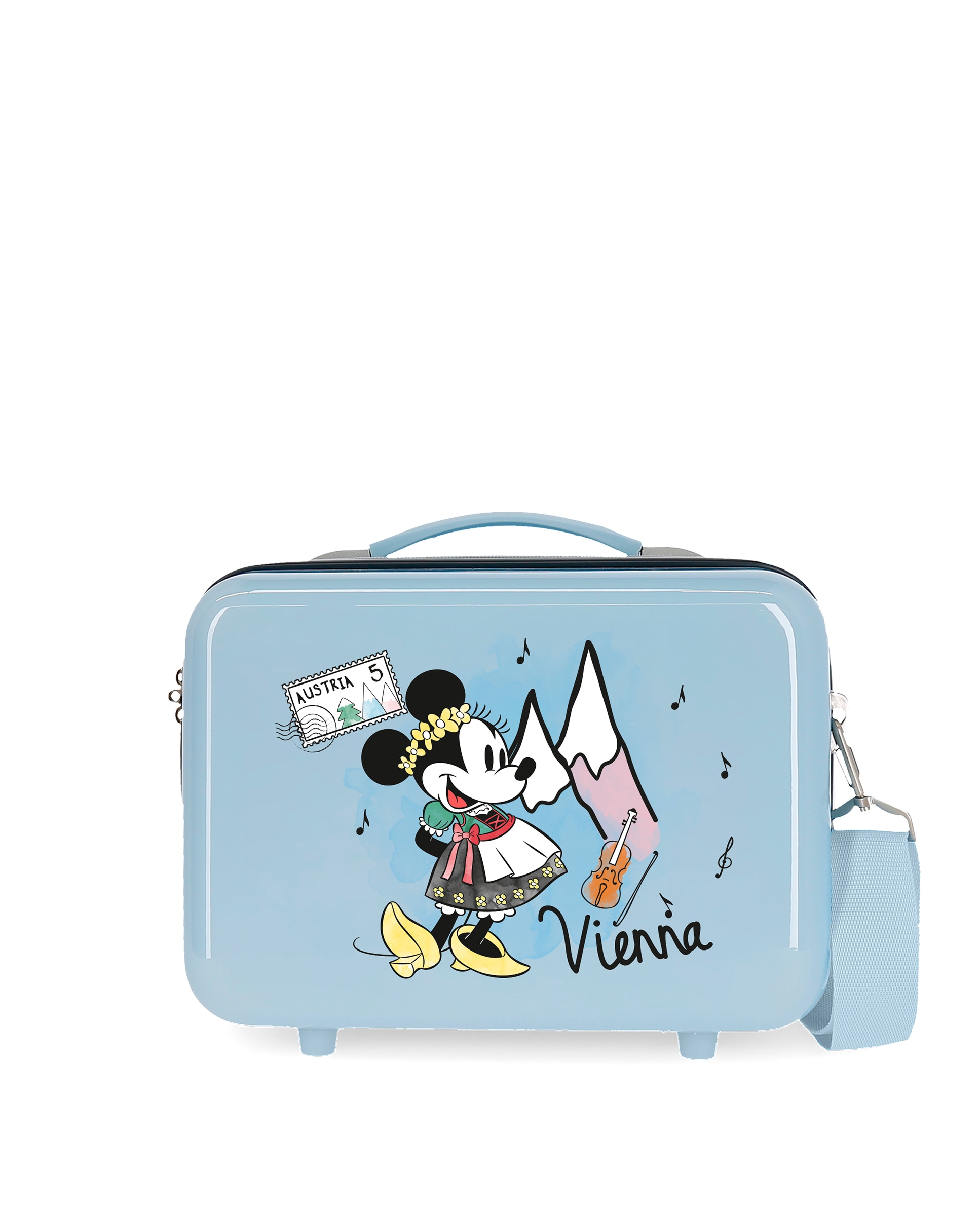Necessaire Abs Disney Let´s Travel Minnie Vienna Azul-claro com Capacidade de 9l Azul-1