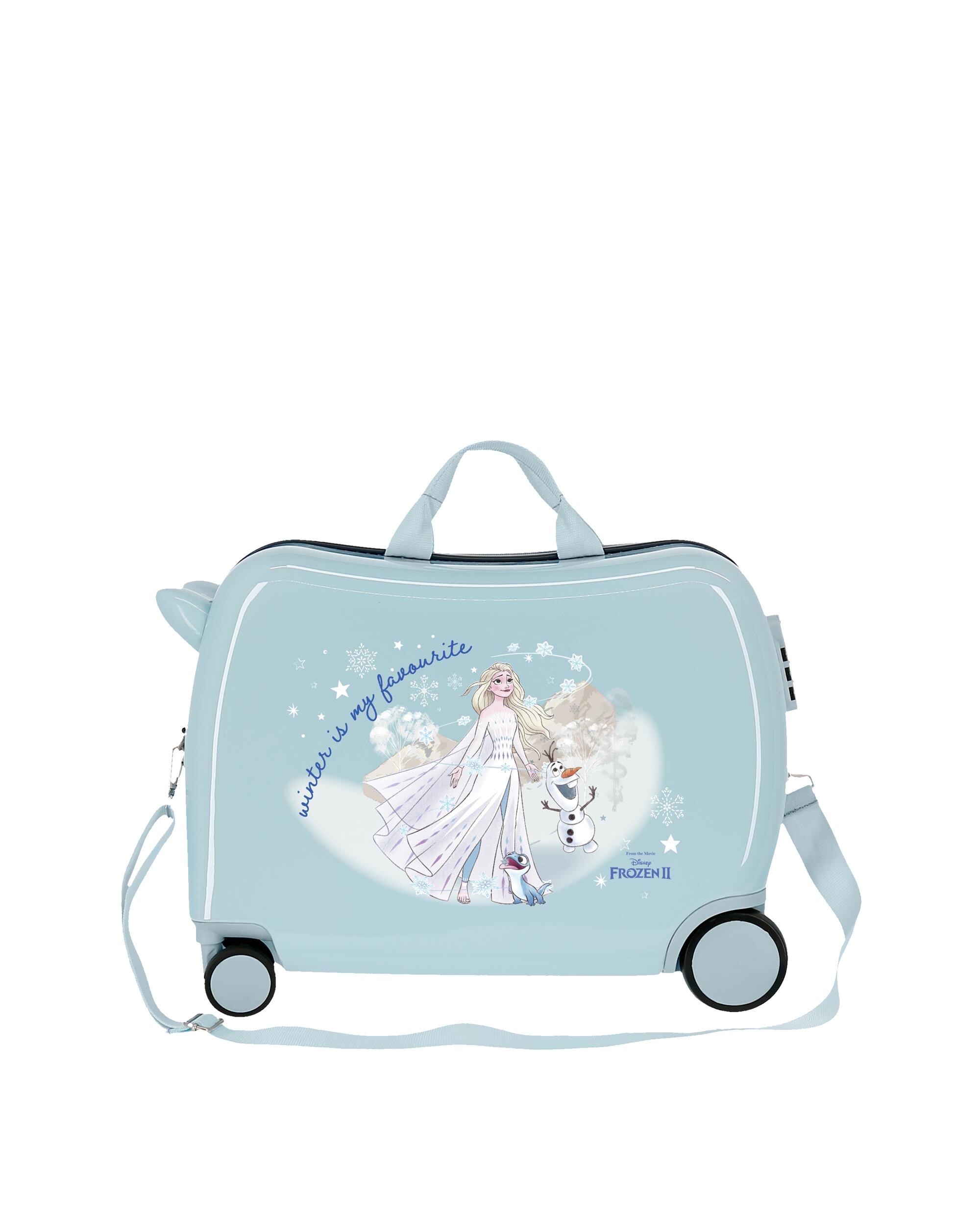 Mala de Cabine Infantil Frozen Winter Is My Favourite Rígida com Capacidade de 38l Azul-claro-3