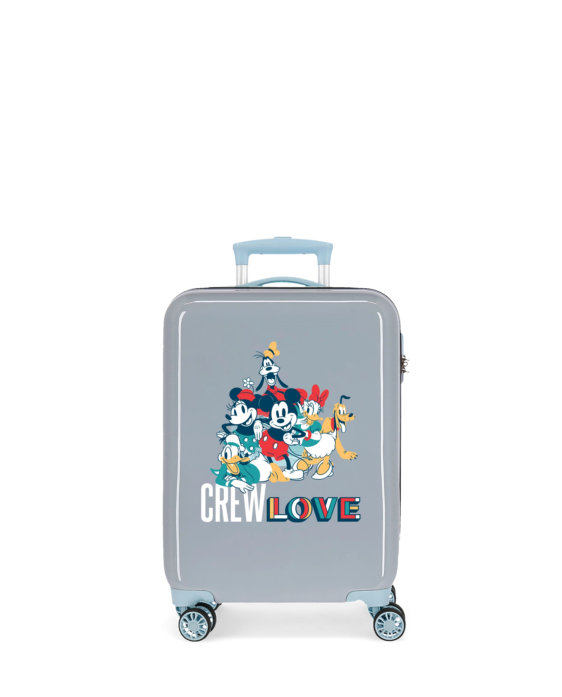 Mala de Cabine Infantil Mickey Crew Love Rígida com Capacidade de 34l Cinzento-1