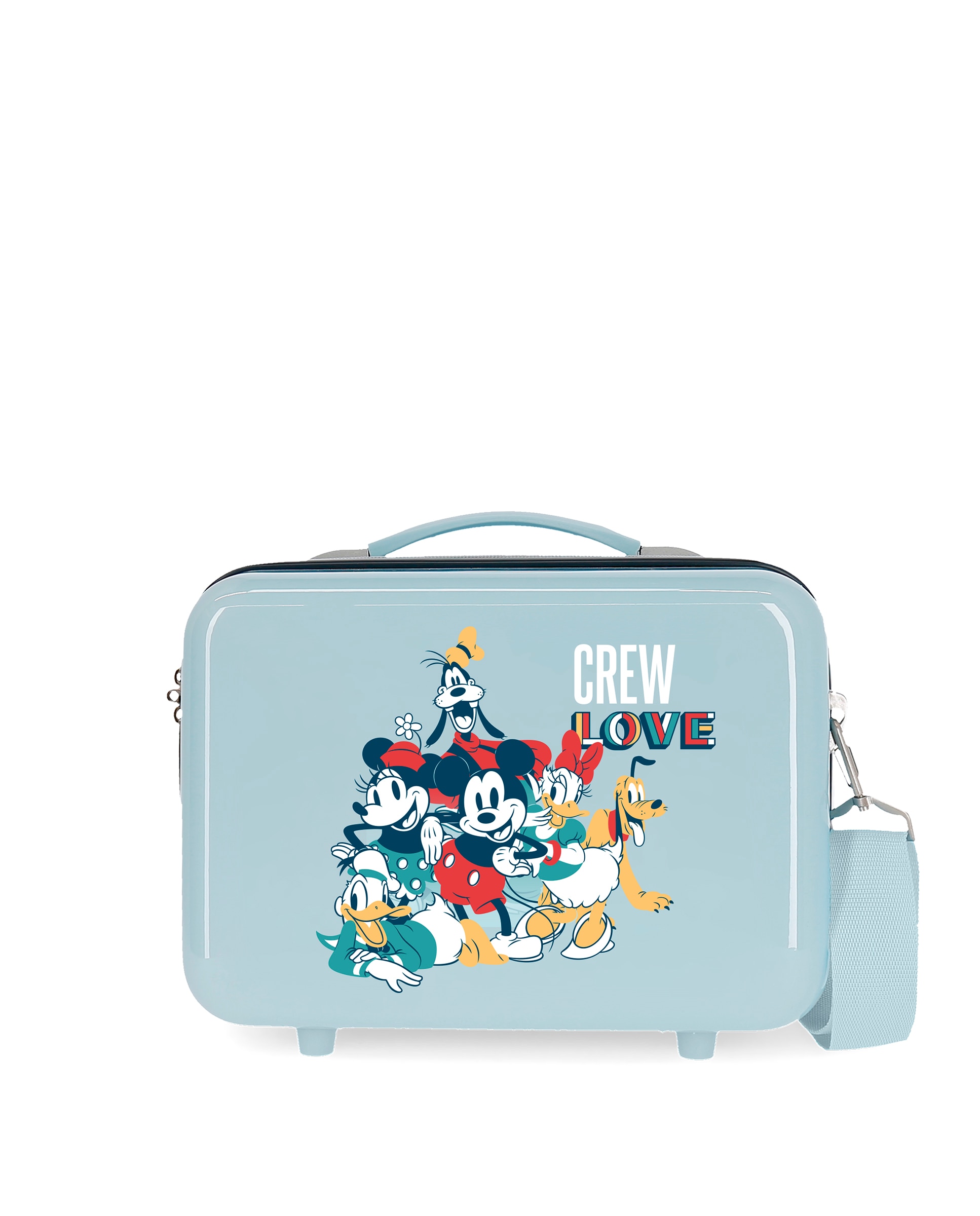Necessaire Infantil Abs Mickey Crew Love com Capacidade de 9l Azul-claro-1