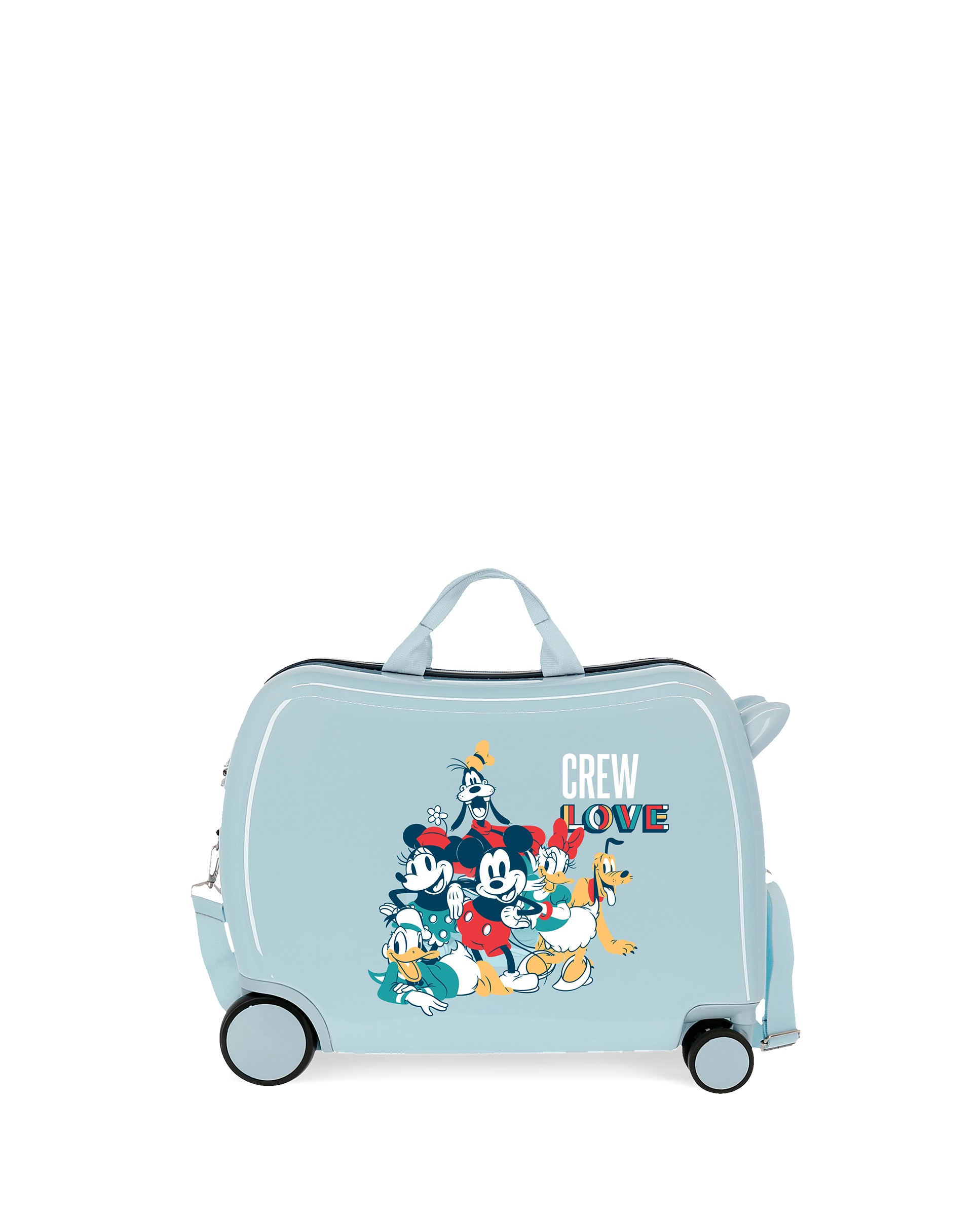 Mala de Cabine Infantil Mickey Crew Love Rígida com Capacidade de 34l Azul-claro-1