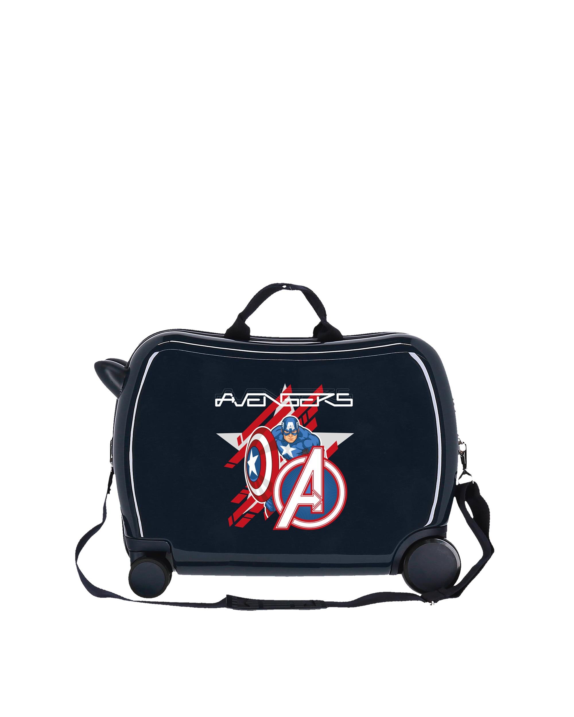 Mala Infantil All Avengers com 2 Rodas Multidirecionais e Capacidade de 34l Azul-marinho-3