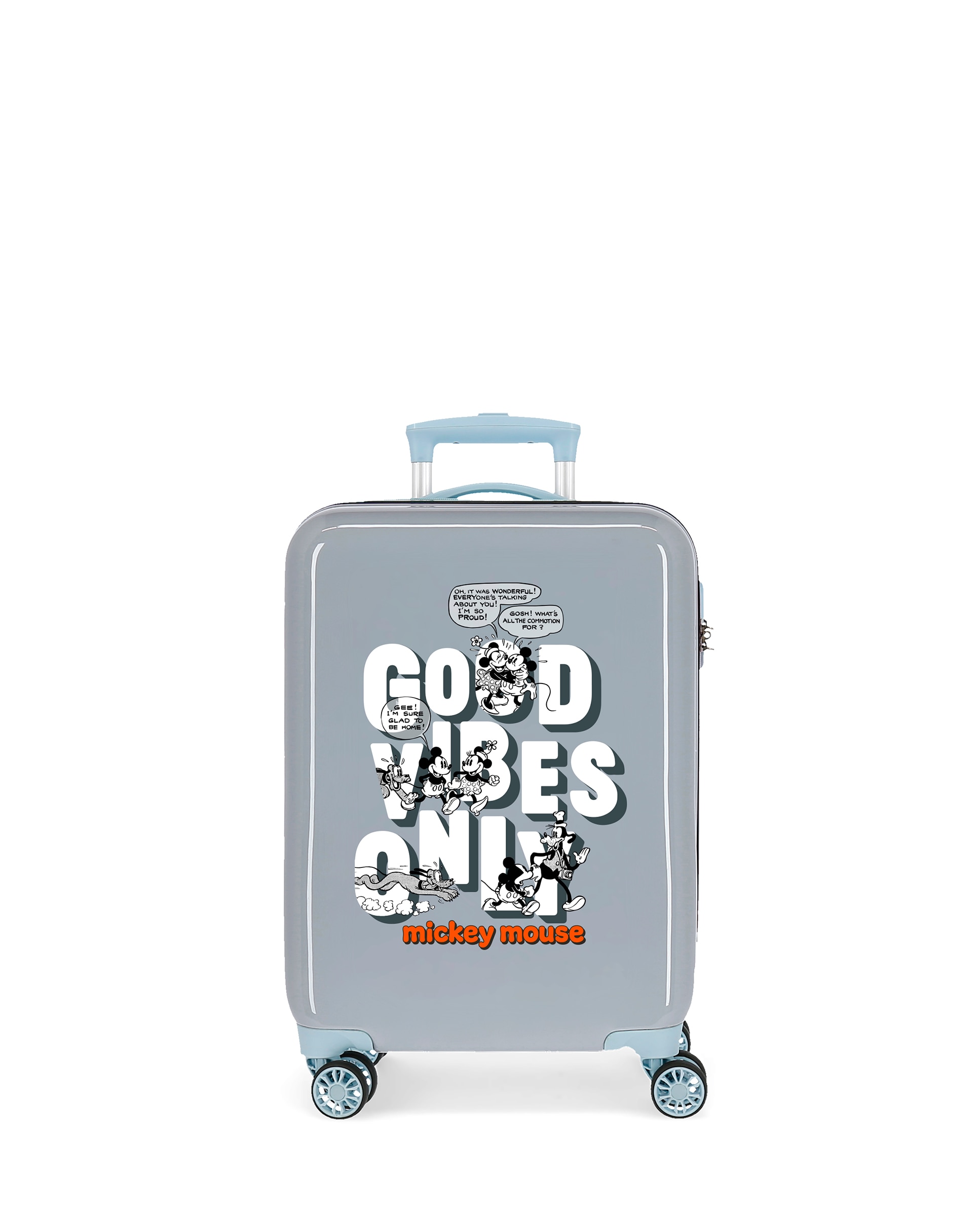 Mala de Cabine Infantil Mickey Good Vibes Only Rígida com Capacidade 34 L Cinzento-1