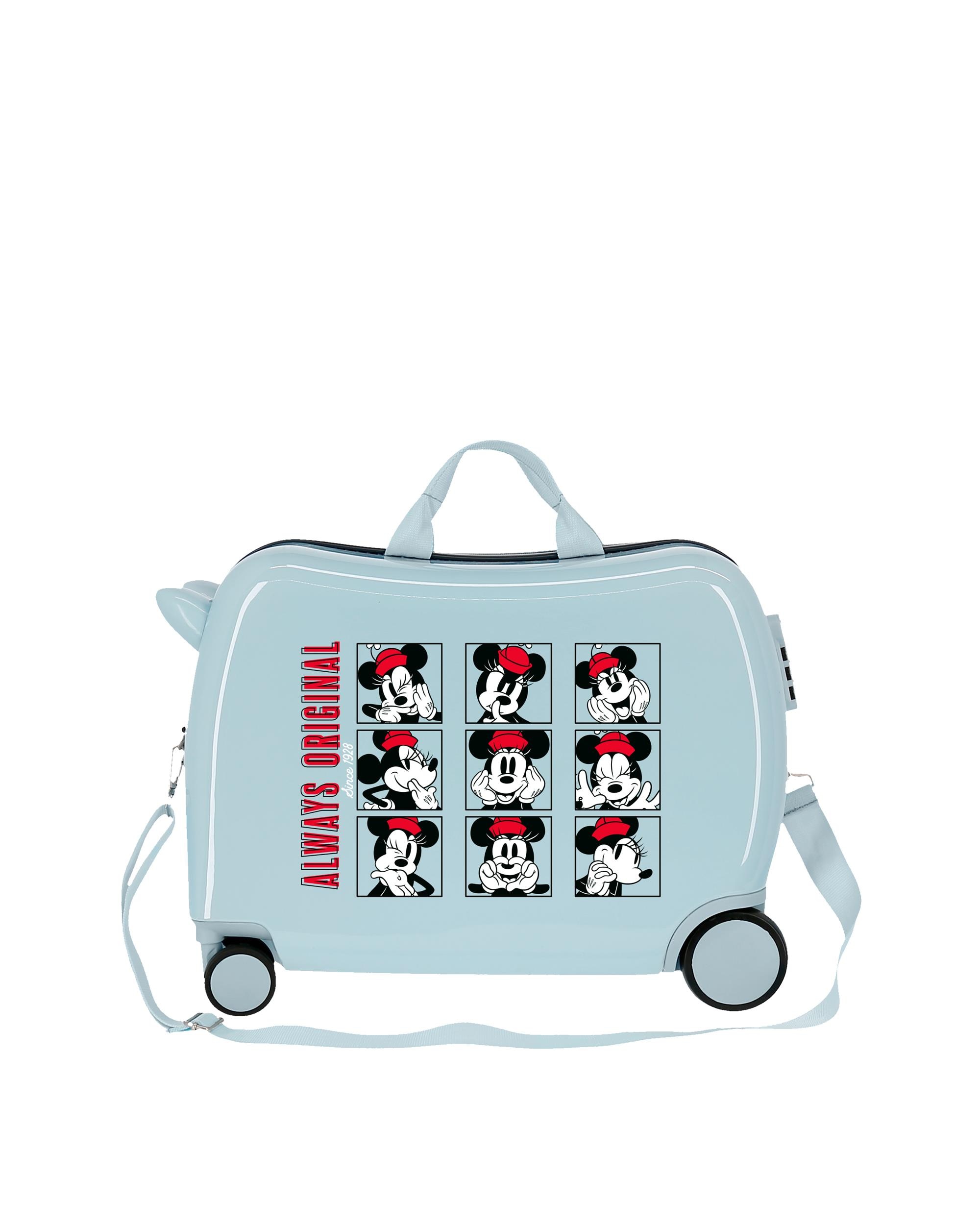 Mala de Cabine Infantil Minnie Always Original Good Vibes Only Rígida com Capacidade 34 L Azul-claro-3