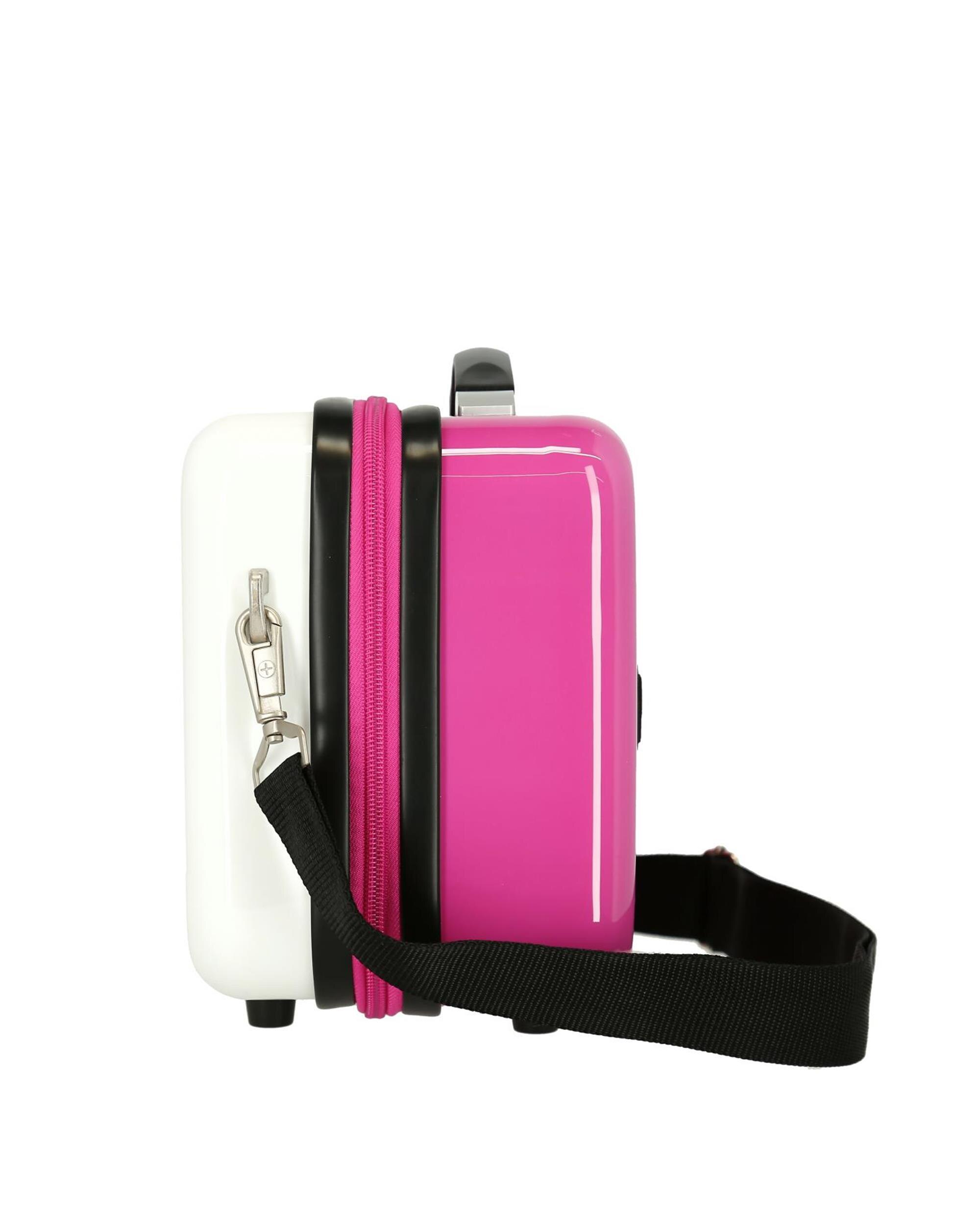 Necessaire Infantil Abs Disney Pretty Minnie Rígido com Capacidade de 9l Branco / Rosa-4