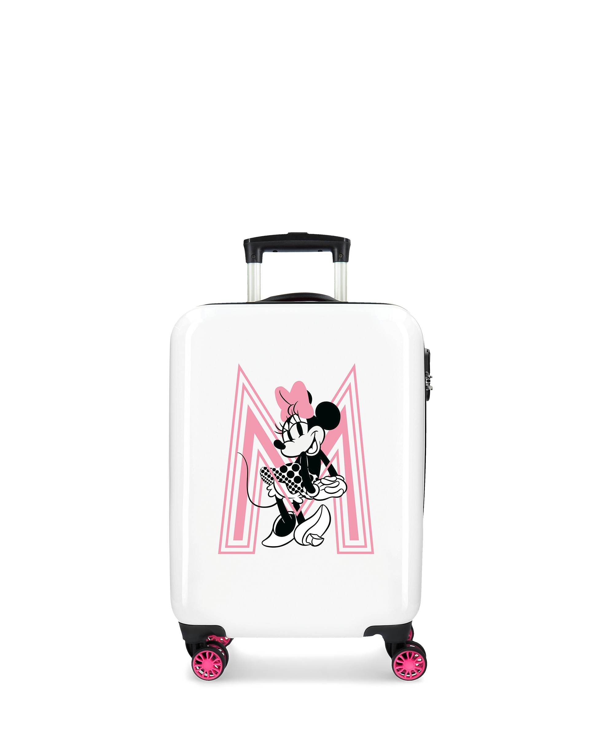 Mala de Cabine Infantil Pretty Minnie Pink Rígida com Capacidade 34 L Branco / Rosa-1