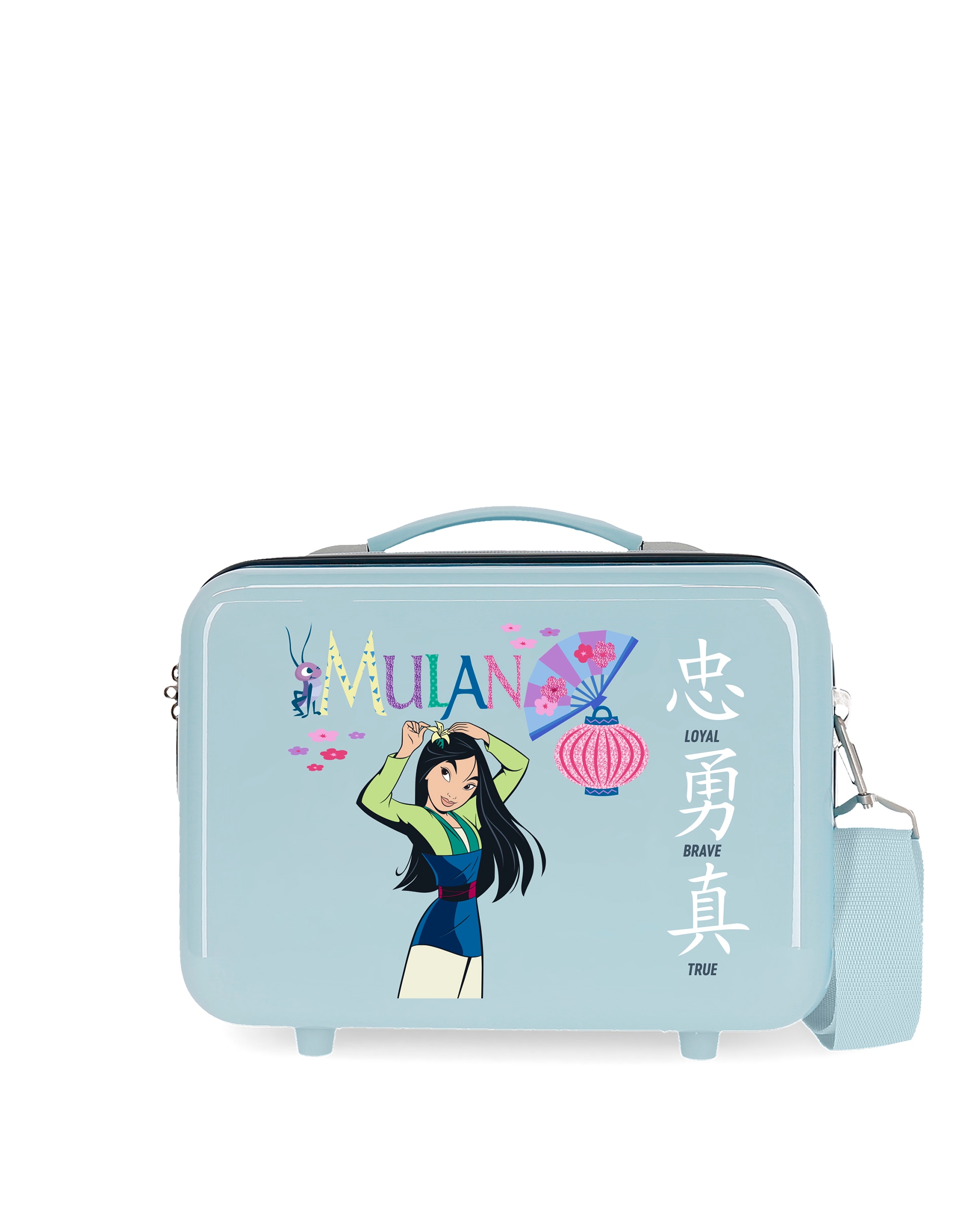 Necessaire Abs Disney Ariel Princess Celebration Rígido Adaptável a Trolley Azul-claro-1