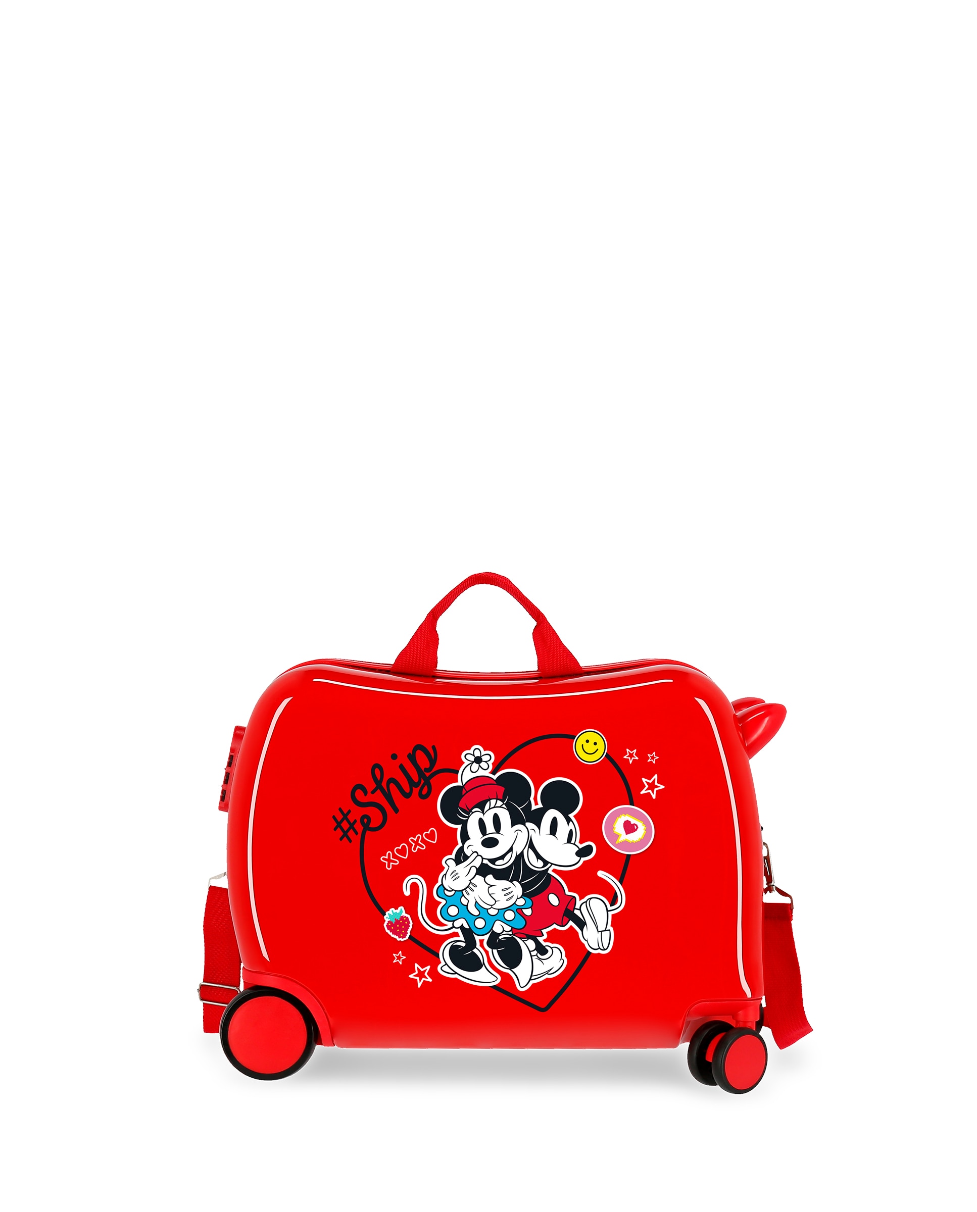 Mala de Cabine Infantil Mickey & Minnie Ship Always Be Kind Rígida com Capacidade de 34l Vermelho-1
