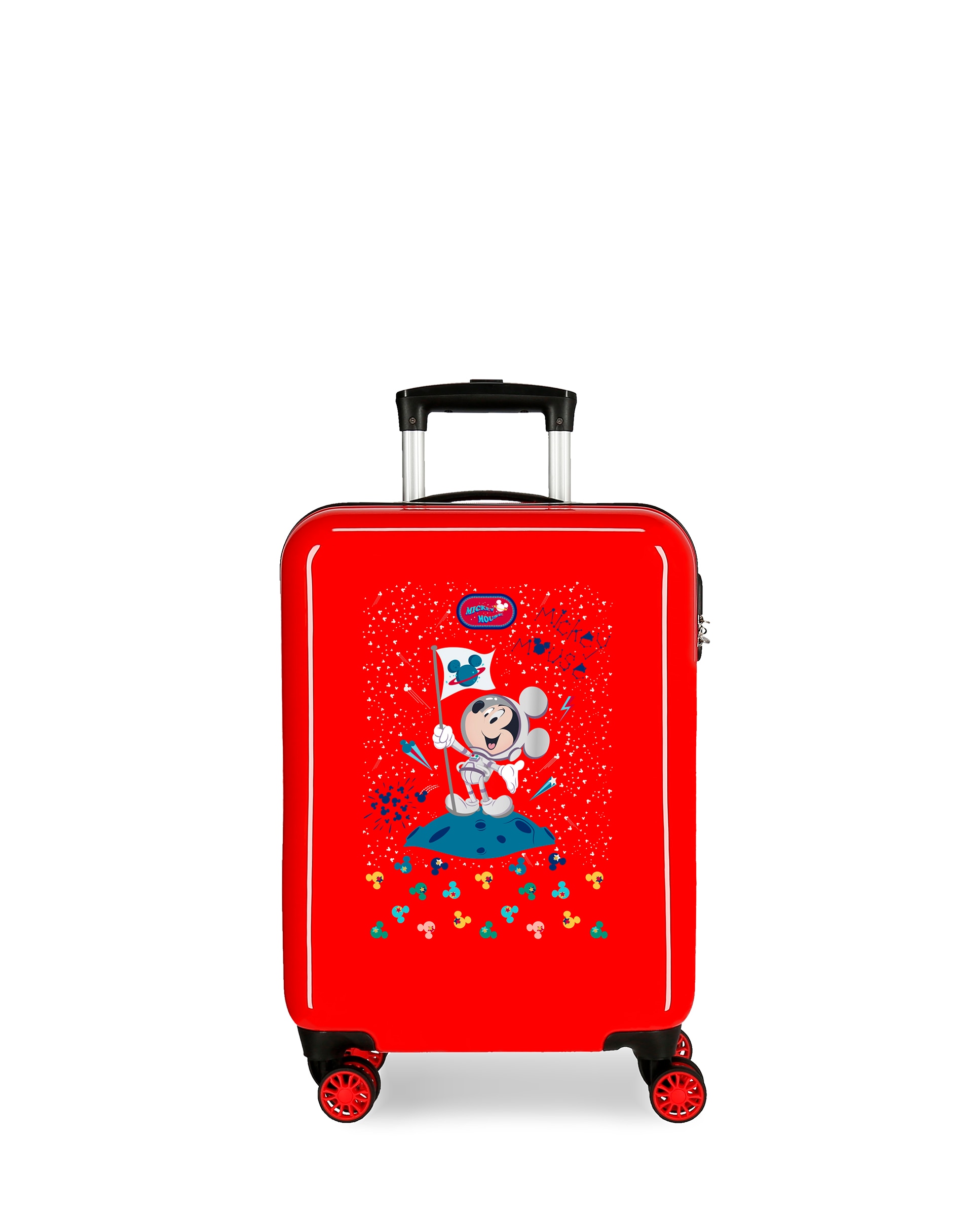 Mala de Cabine Infantil Mickey On The Moon Rígida com Capacidade de 34l Vermelho-1
