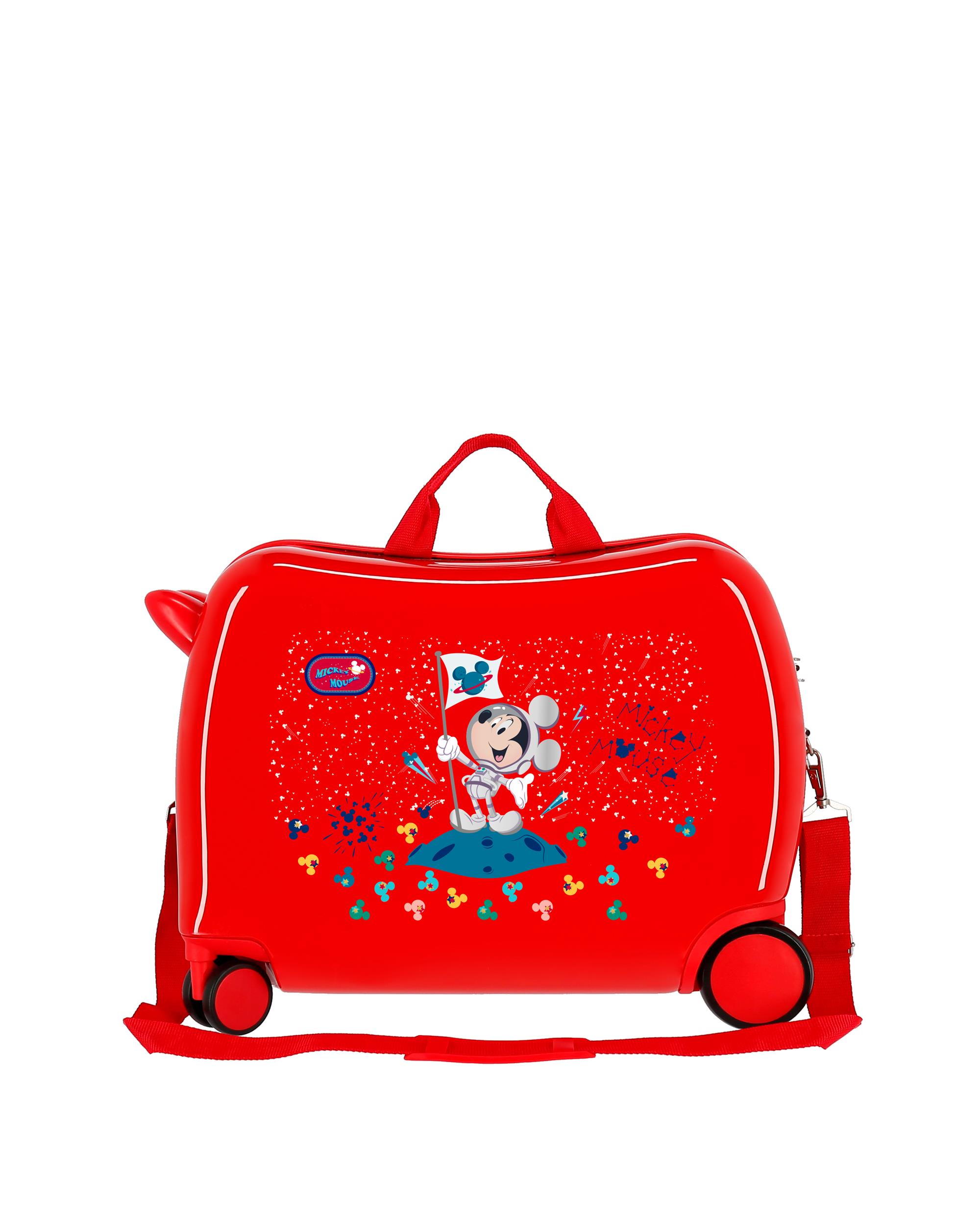 Mala de Cabine Infantil Mickey On The Moon Rígida com Capacidade de 34l Vermelho-3