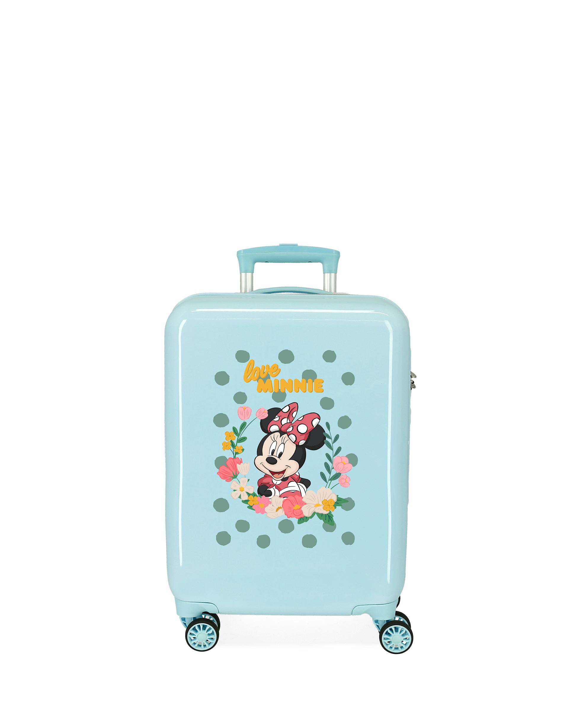 Mala de Cabine Infantil Minnie Golden Days Rígida com Capacidade de 34l Azul-claro-1