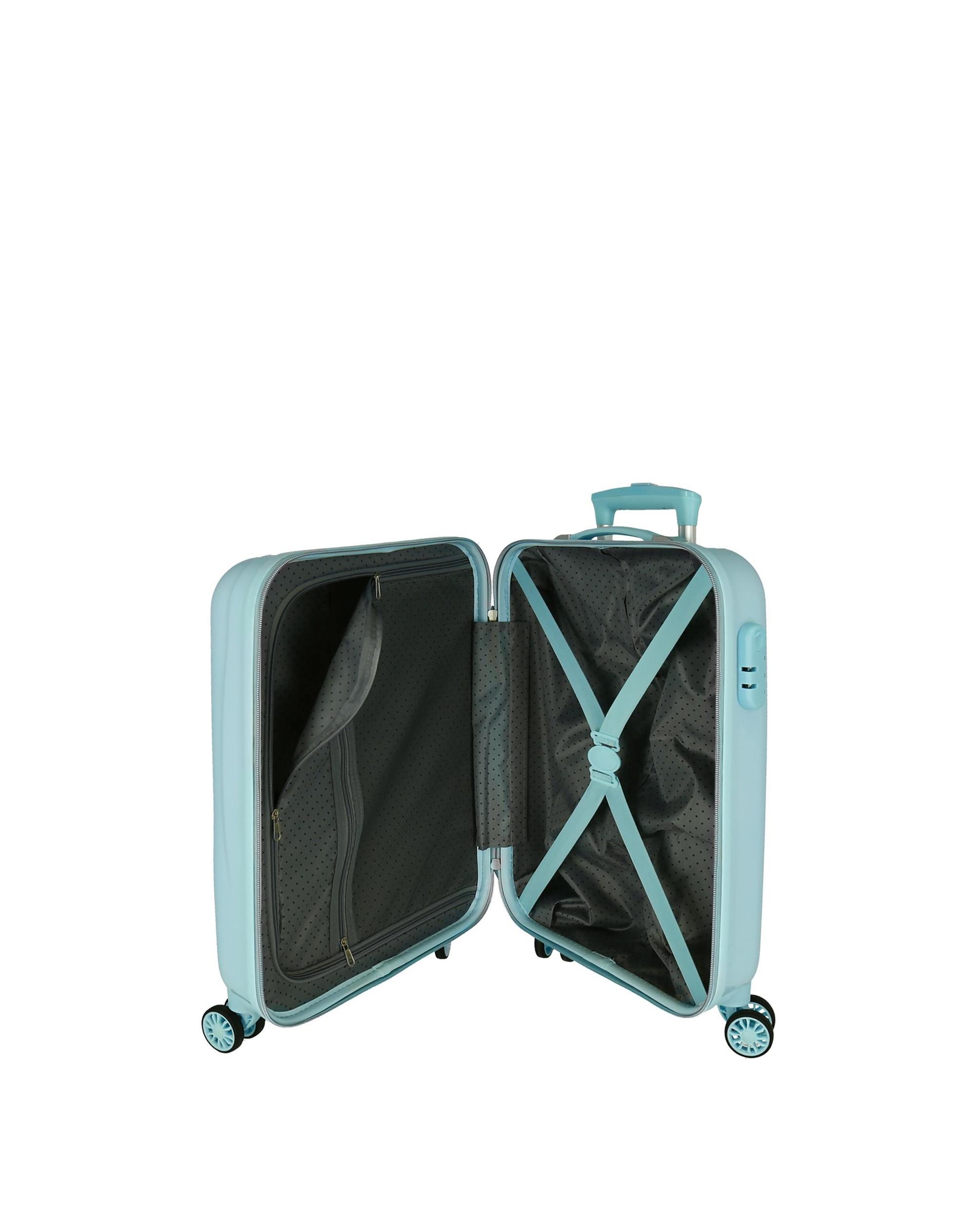Mala de Cabine Infantil Minnie Golden Days Rígida com Capacidade de 34l Azul-claro-5