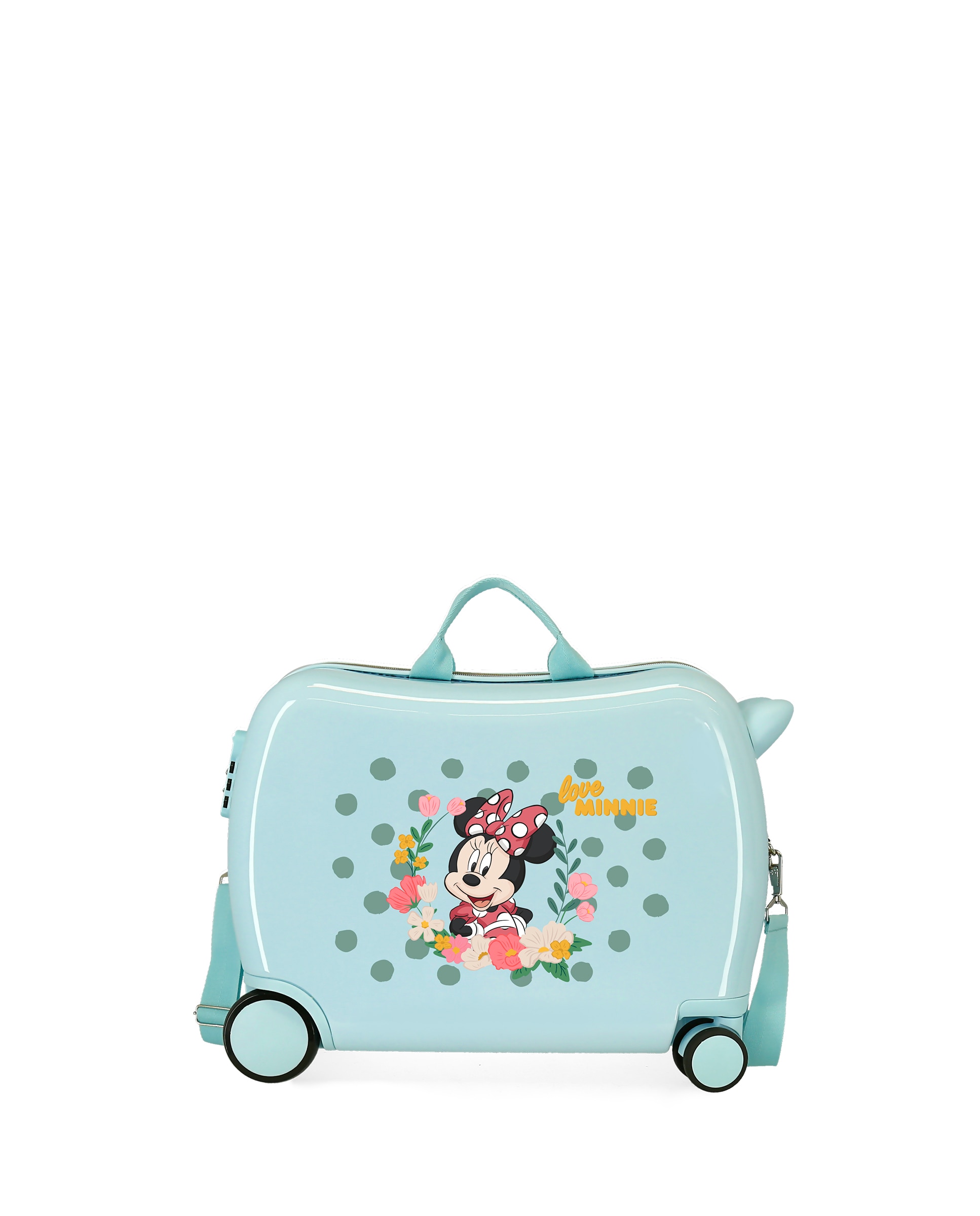 Mala de Cabine Infantil Minnie Golden Days Rígida com Capacidade de 34l Verde-claro-1