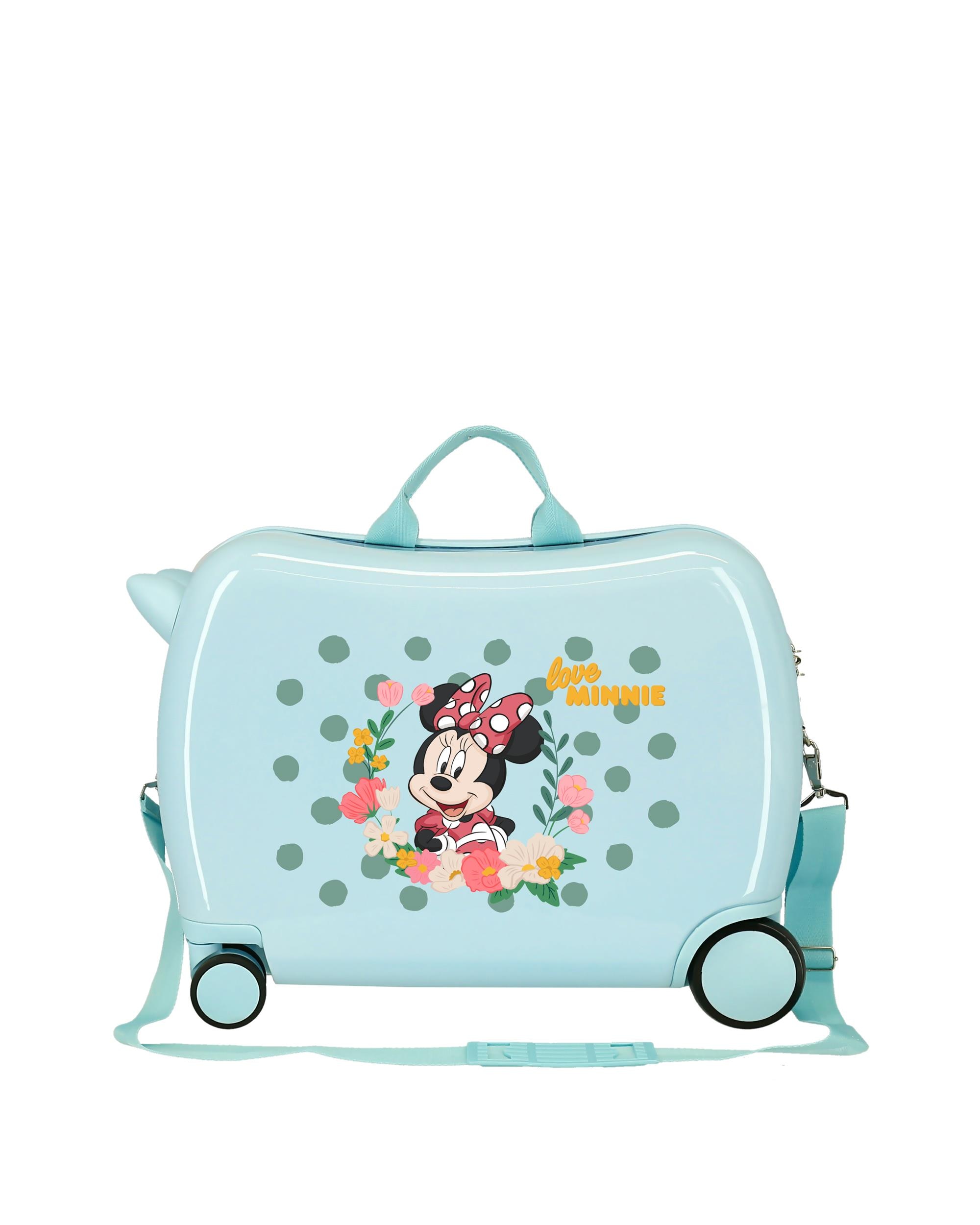 Mala de Cabine Infantil Minnie Golden Days Rígida com Capacidade de 34l Verde-claro-3