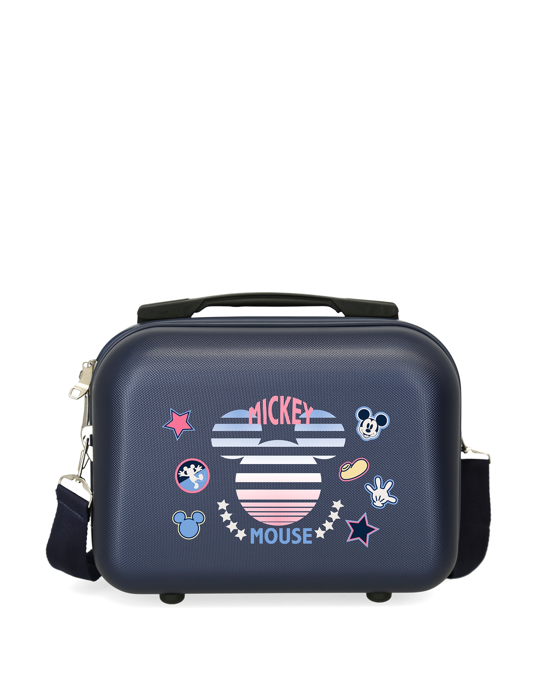 Necessaire Infantil Disney Mickey Denim Rígido com Capacidade de 9l Azul-marinho-1