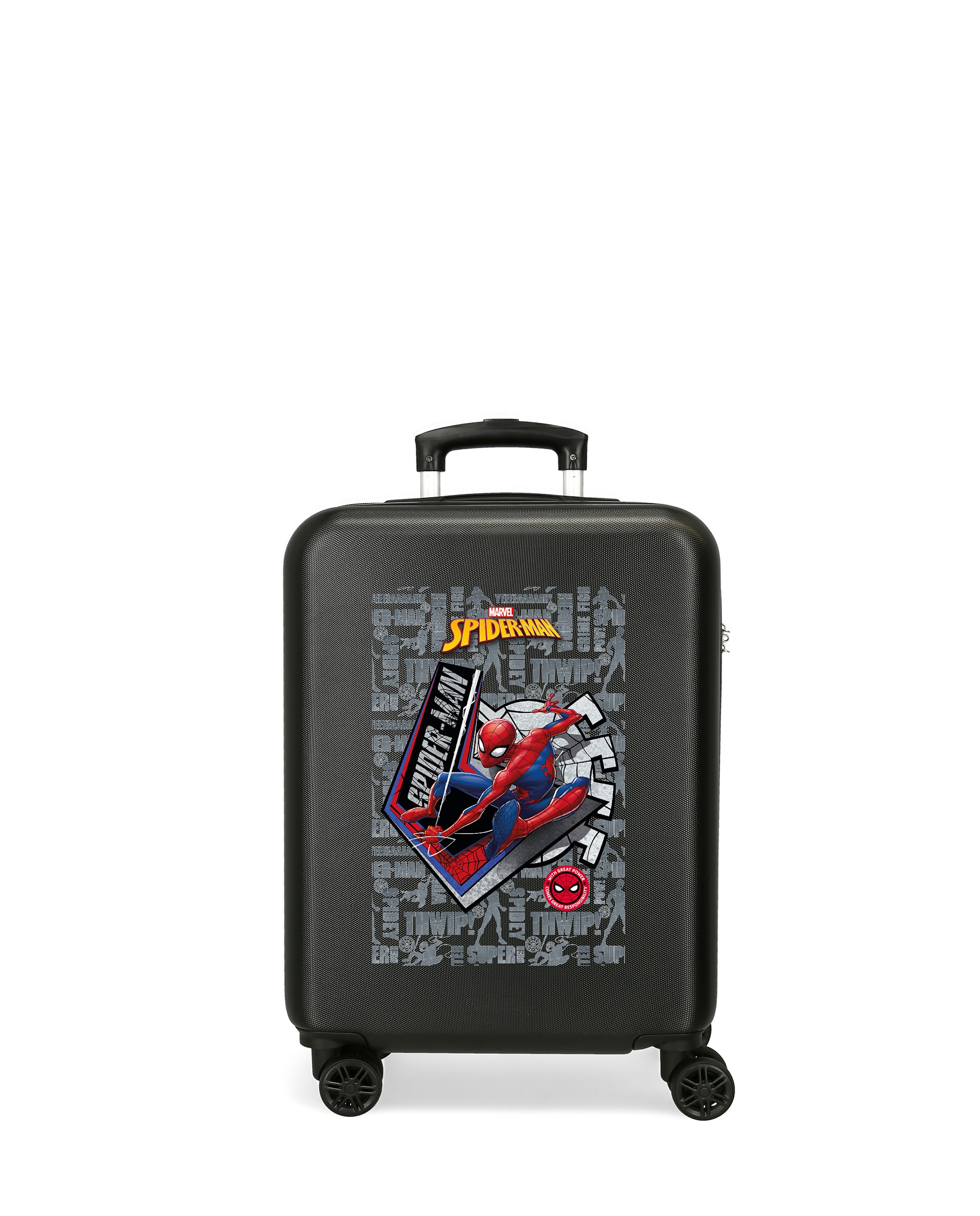 Mala de Cabine Marvel Spiderman Great Power Rígida com Capacidade de 34l Preto-1