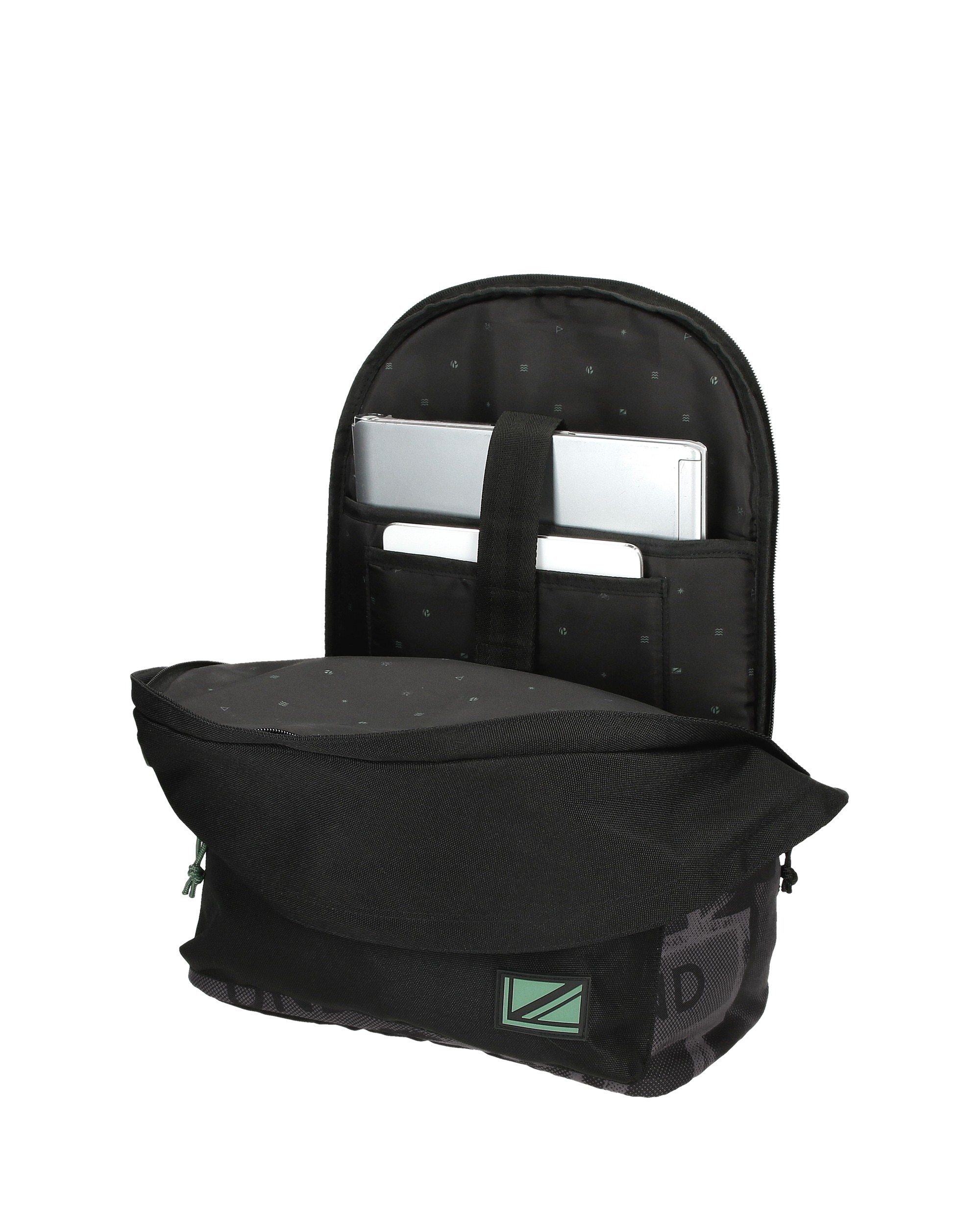 Mochila Escolar Pepe Jeans Davis com Porta-computador Dois Compartimentos Preto-5