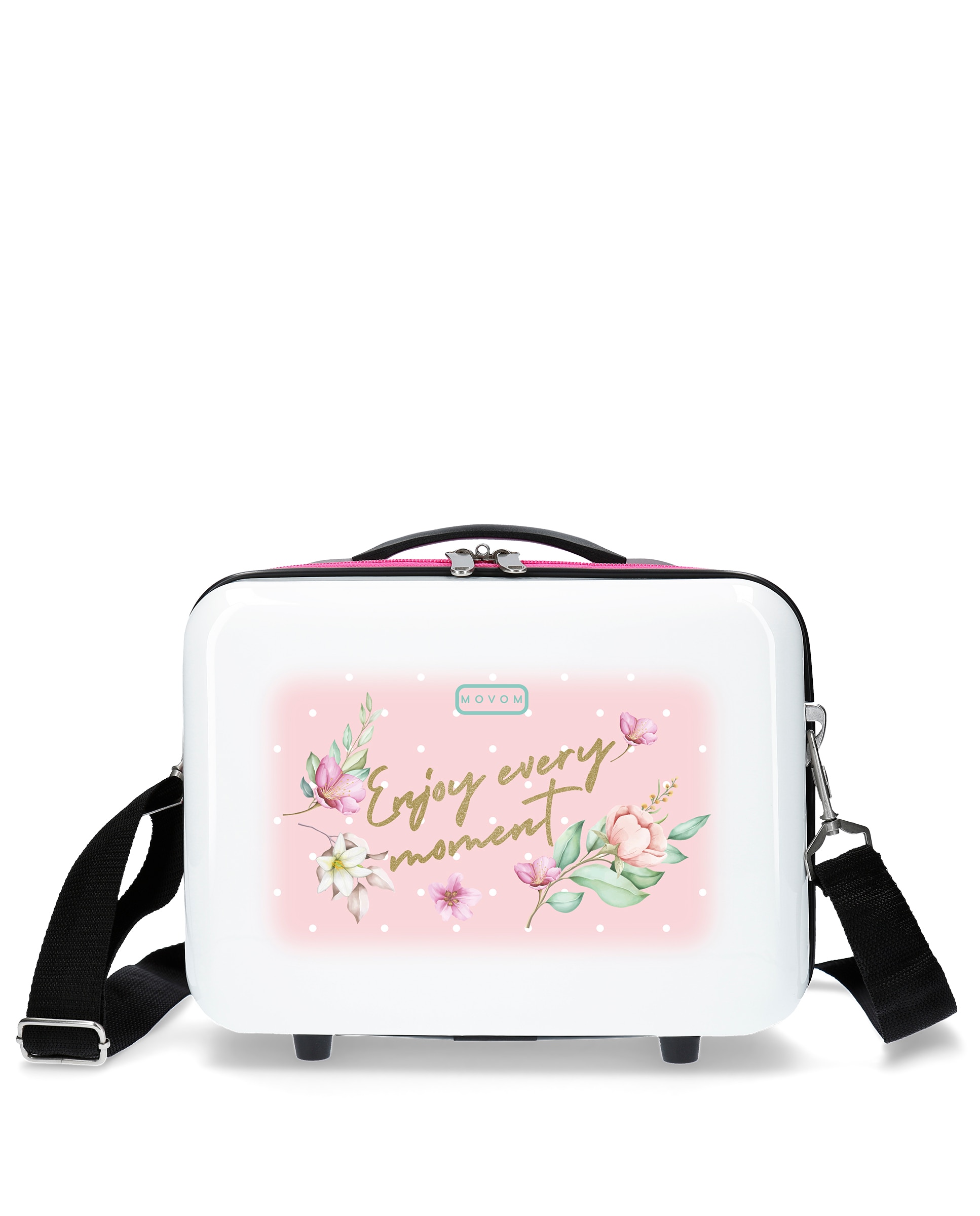 Necessaire Movom Enjoy Every Moment Branco Rígido Adaptável a Trolley com Capacidade de 9l Branco-1