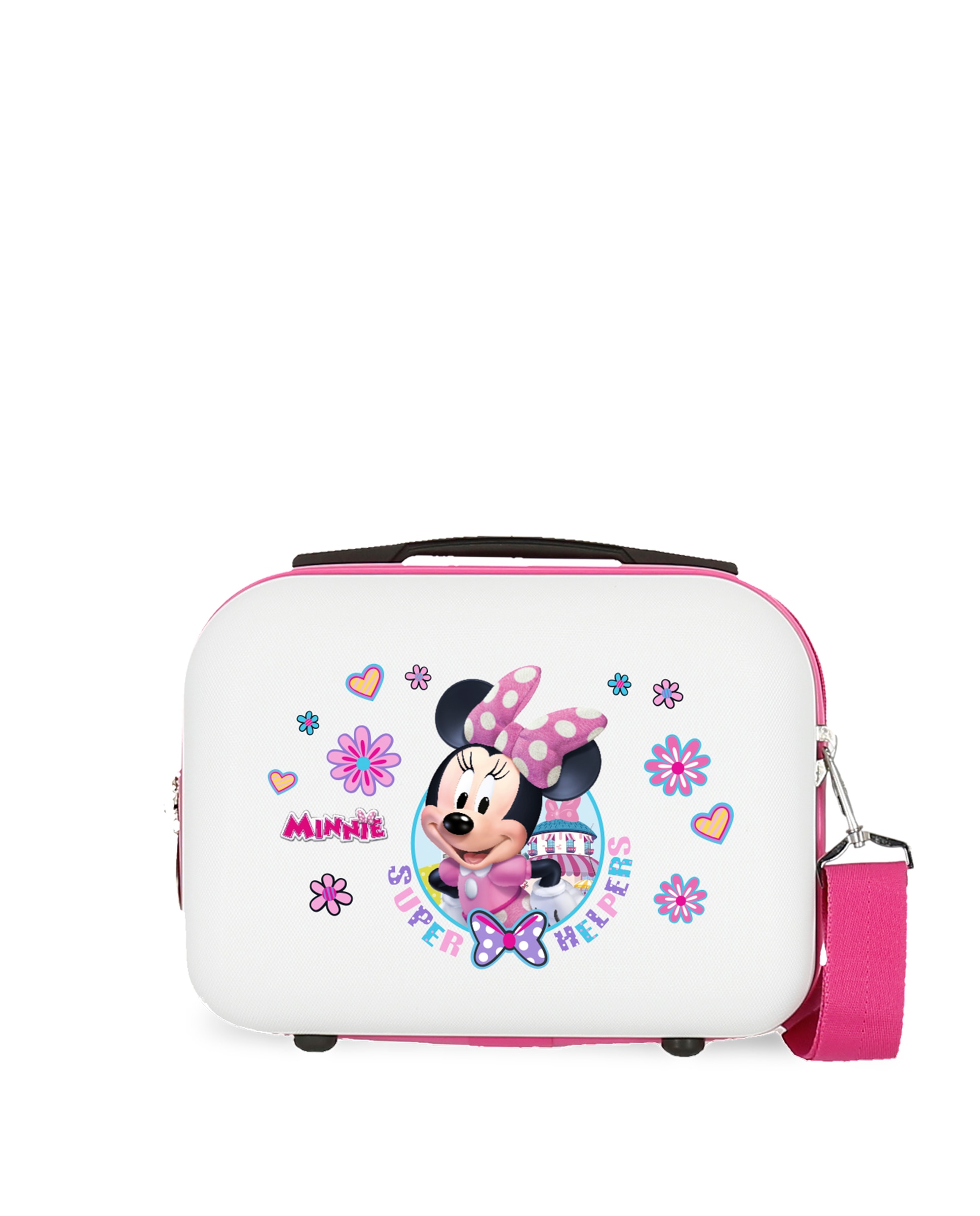 Necessaire Infantil Minnie Super Helpers Rígido com Capacidade de 9l Branco / Rosa-1