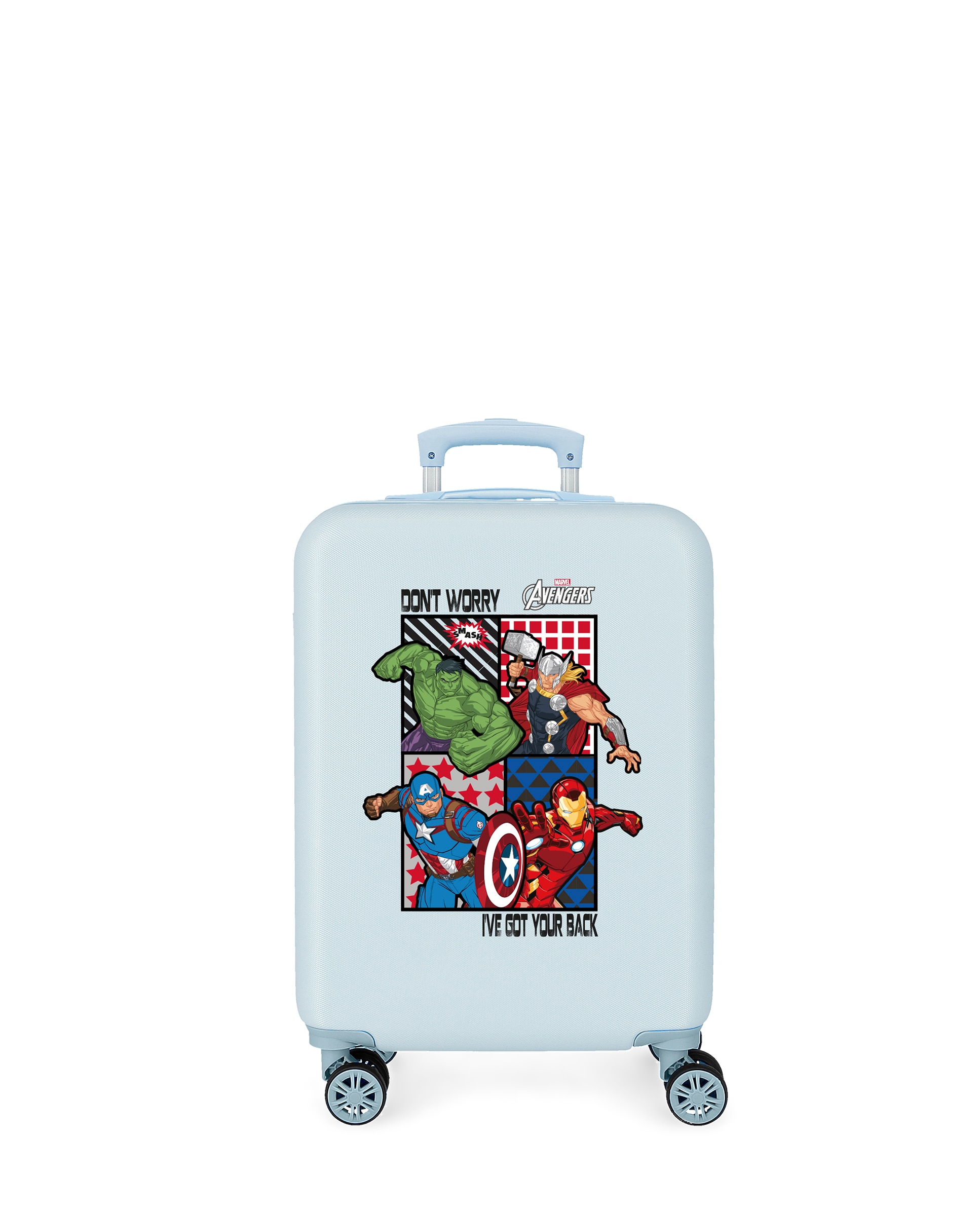 Imagem 0 de Mala de Cabine Marvel Escudo All Avengers Rígida em Marinho com Capacidade de 34l