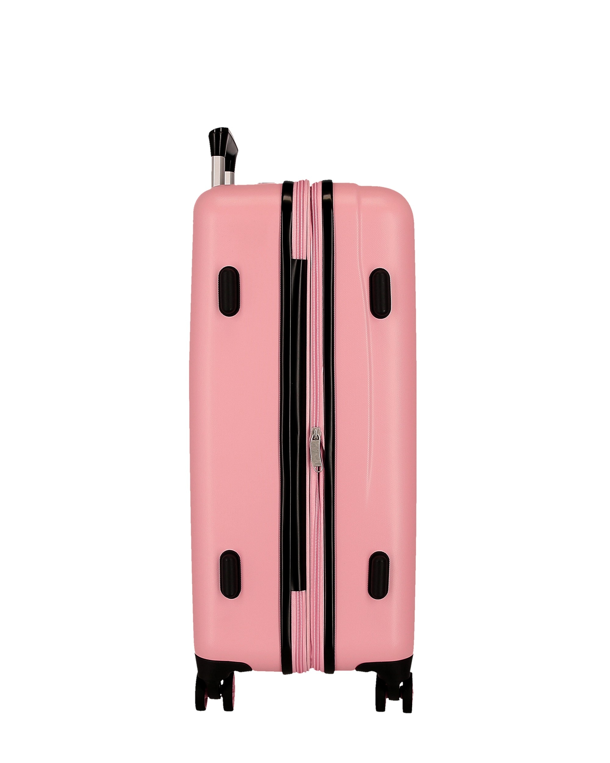 Conjunto de Malas (cabine e Média) Carol Rígidas com Capacidade de 104l Rosa-4
