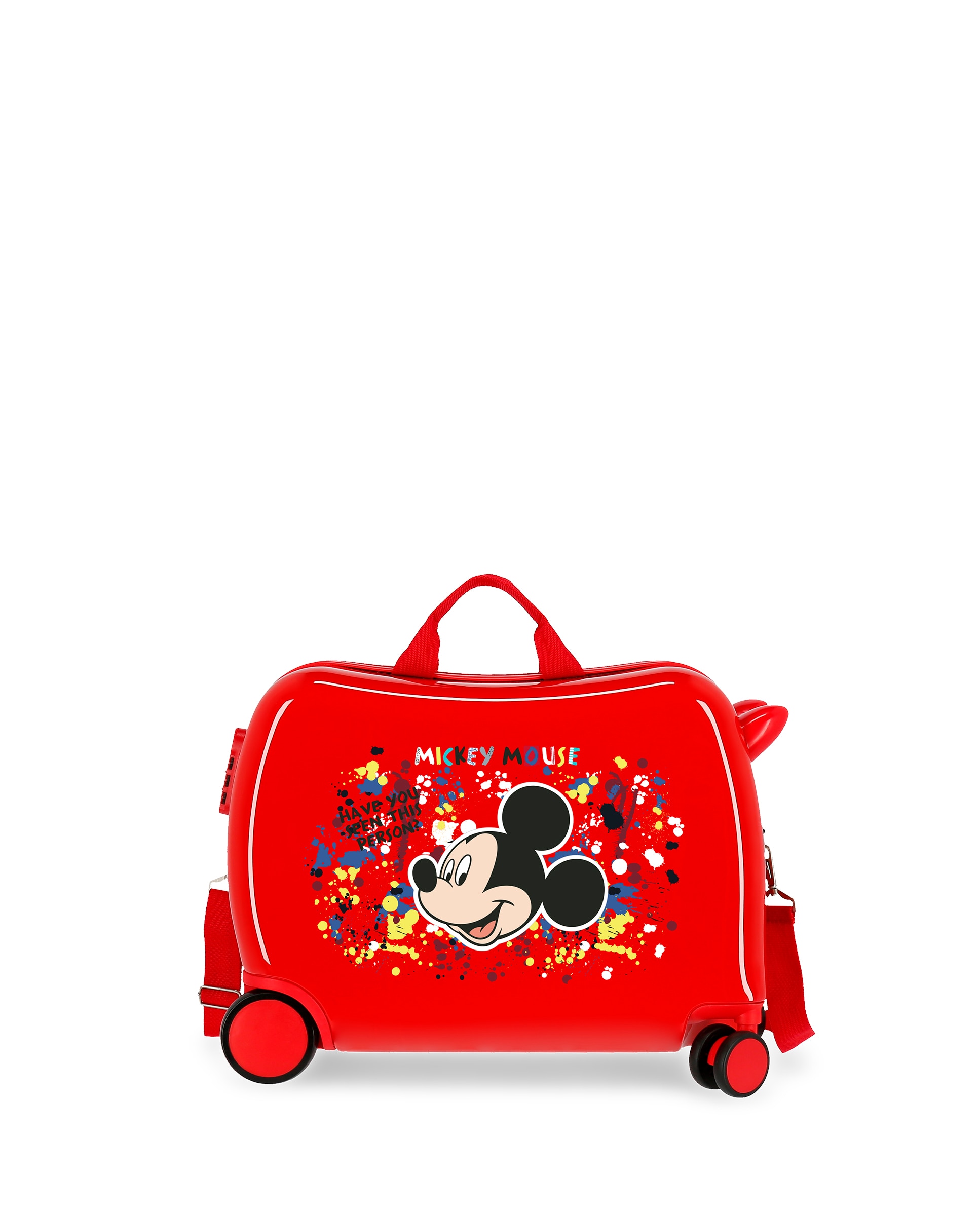 Mala Infantil 2 Rodas Multidirecionais de Cabine Mickey Colour Mayhem Rígida com Capacidade de 34l Vermelho-1