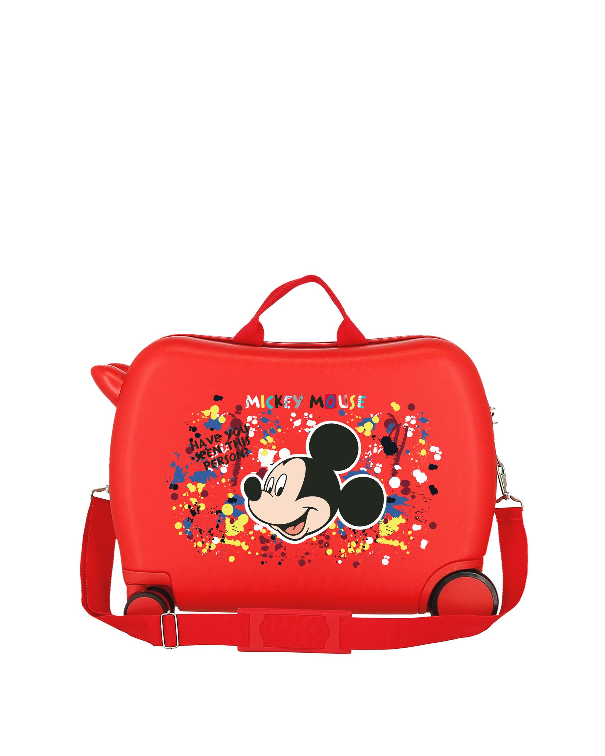 Mala Infantil 2 Rodas Multidirecionais de Cabine Mickey Colour Mayhem Rígida com Capacidade de 34l Vermelho-3