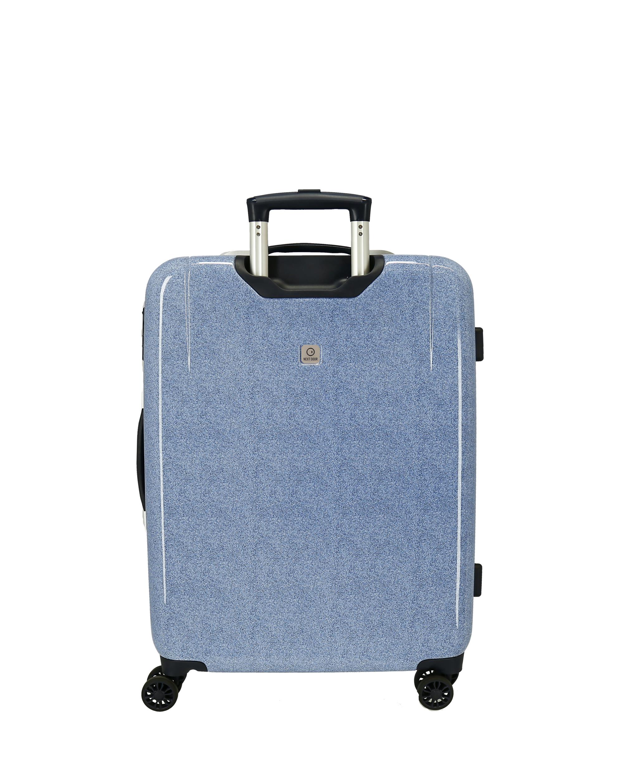 Mala de Mão Média Minnie Make It Rain Bows Rígida com Capacidade de 56l em Denim Azul-3