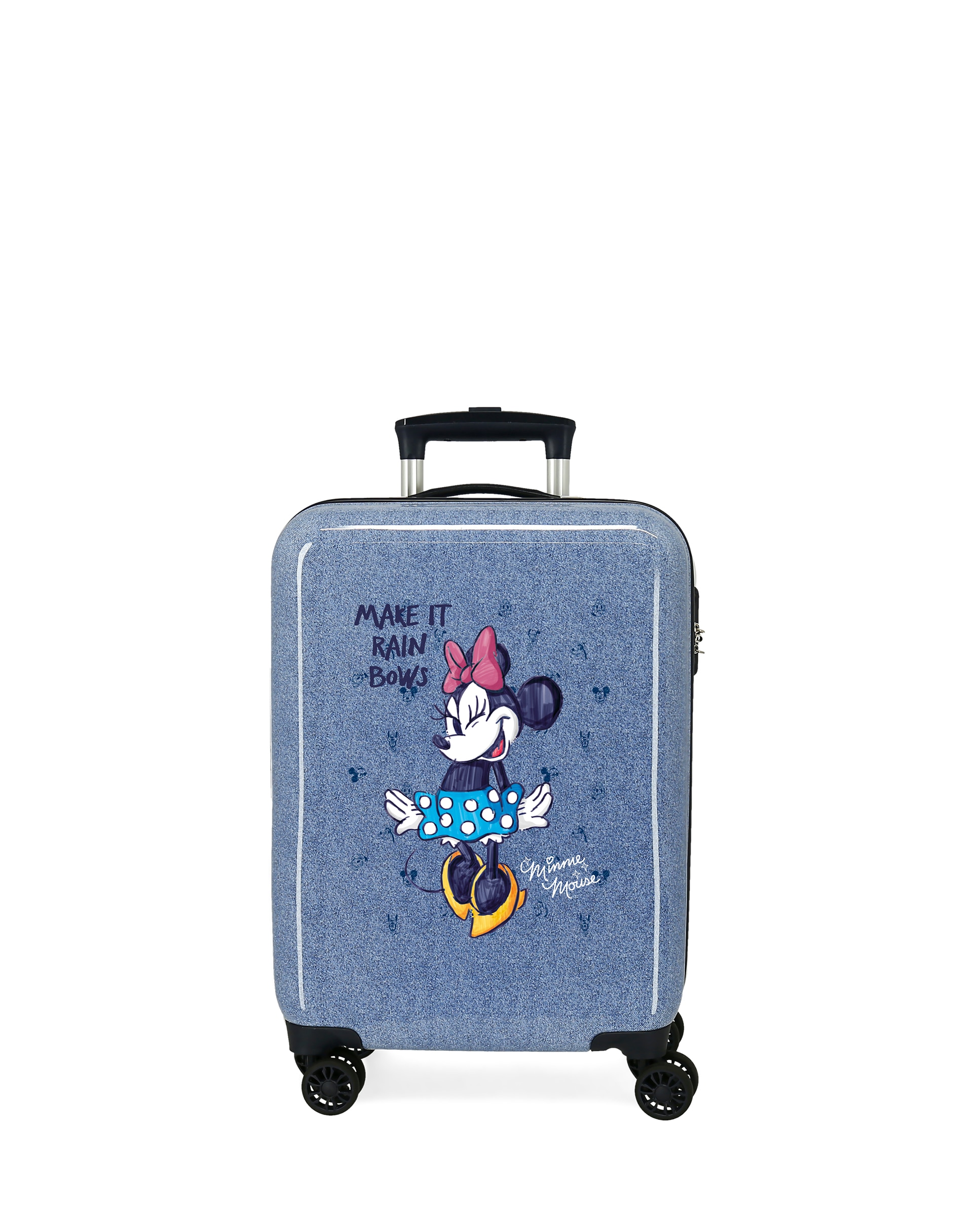 Maleta de Cabine Minnie Make It Rain Bows Rígida 35l em Denim Azul-1