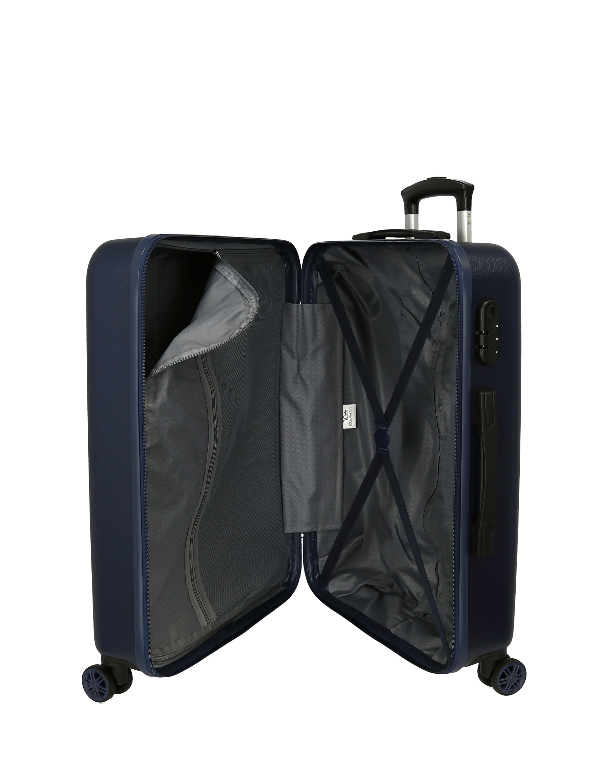 Conjunto de Malas (cabine e Média) Infantil Aidan Rígidas com Capacidade de 90l Azul-5