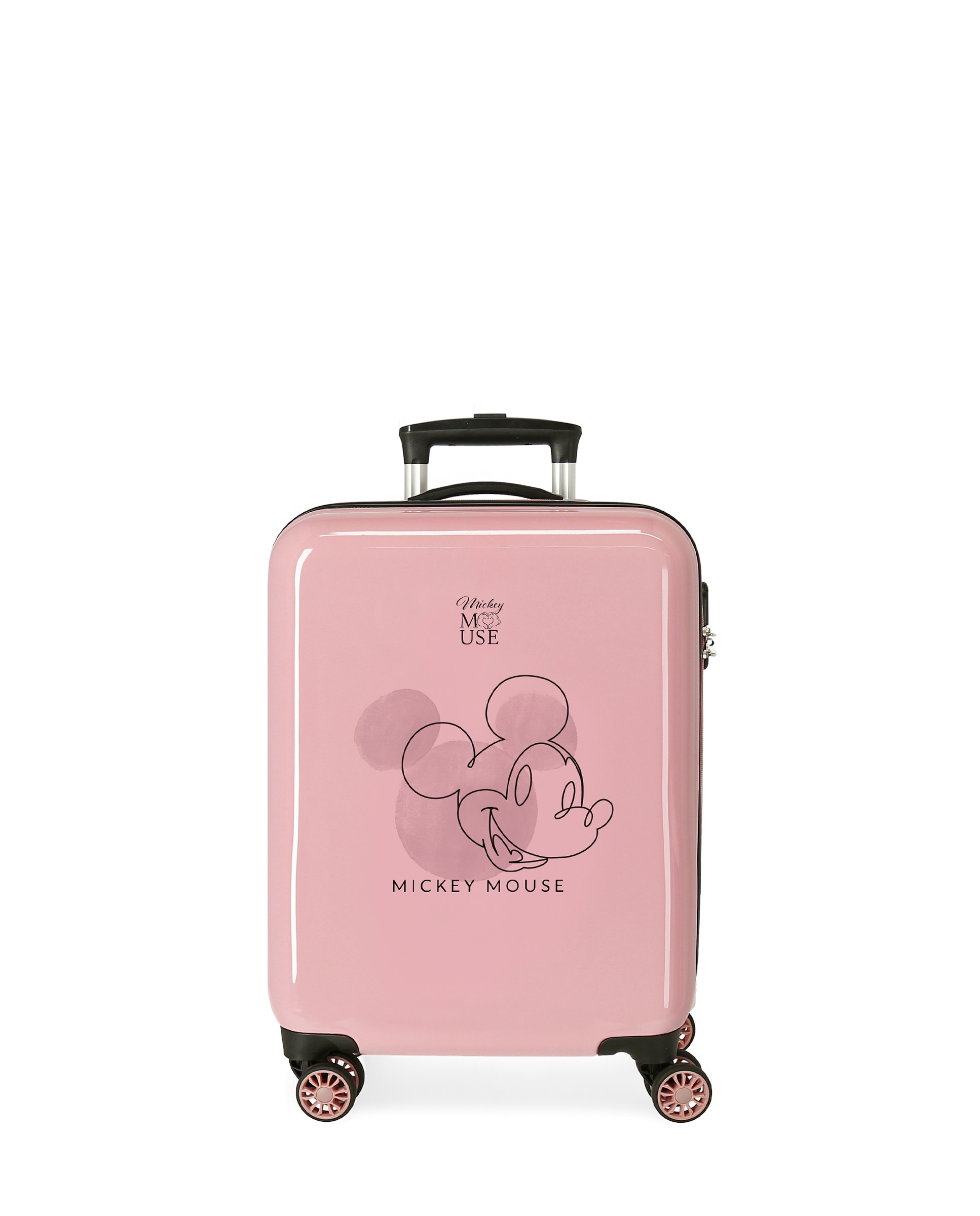Mala de Cabine Mickey Outline Rígida com Capacidade de 34l Rosa-1