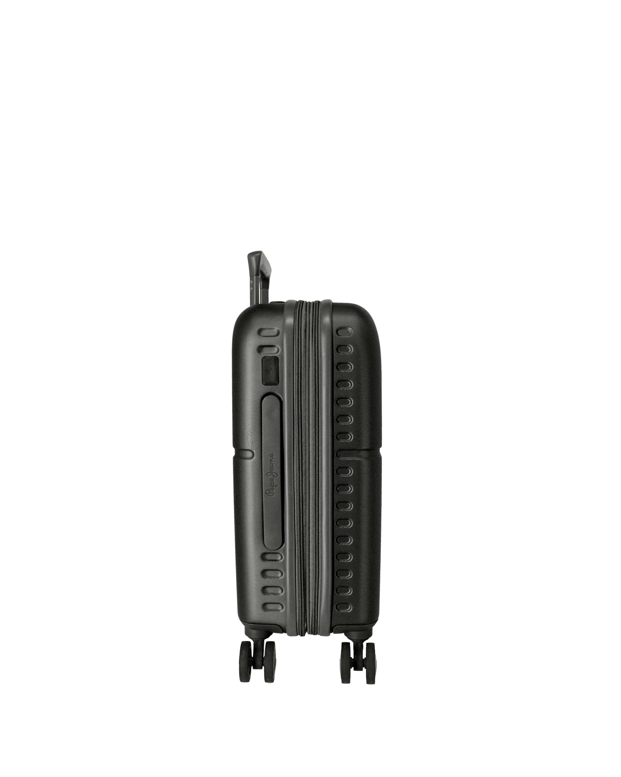 Mala de Cabine Highlight Rígida Expansível com Capacidade de 37l Preto-2