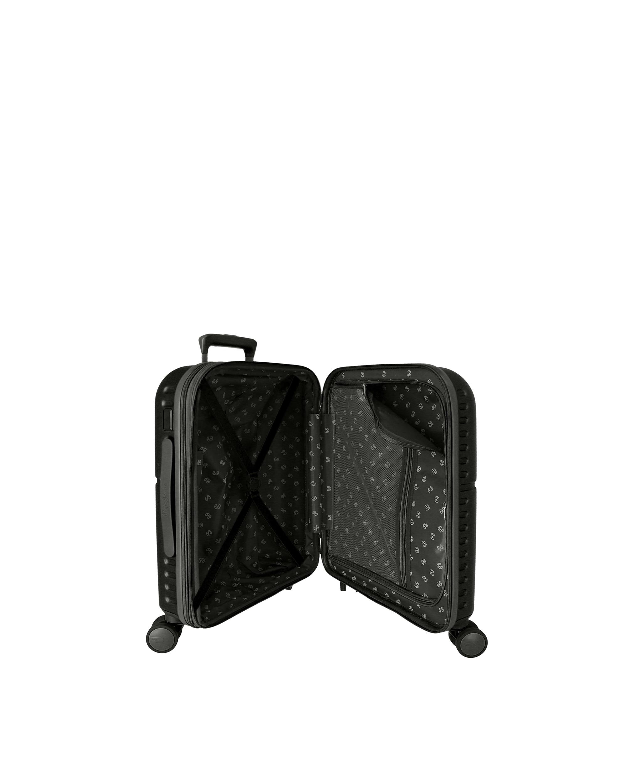 Mala de Cabine Highlight Rígida Expansível com Capacidade de 37l Preto-5