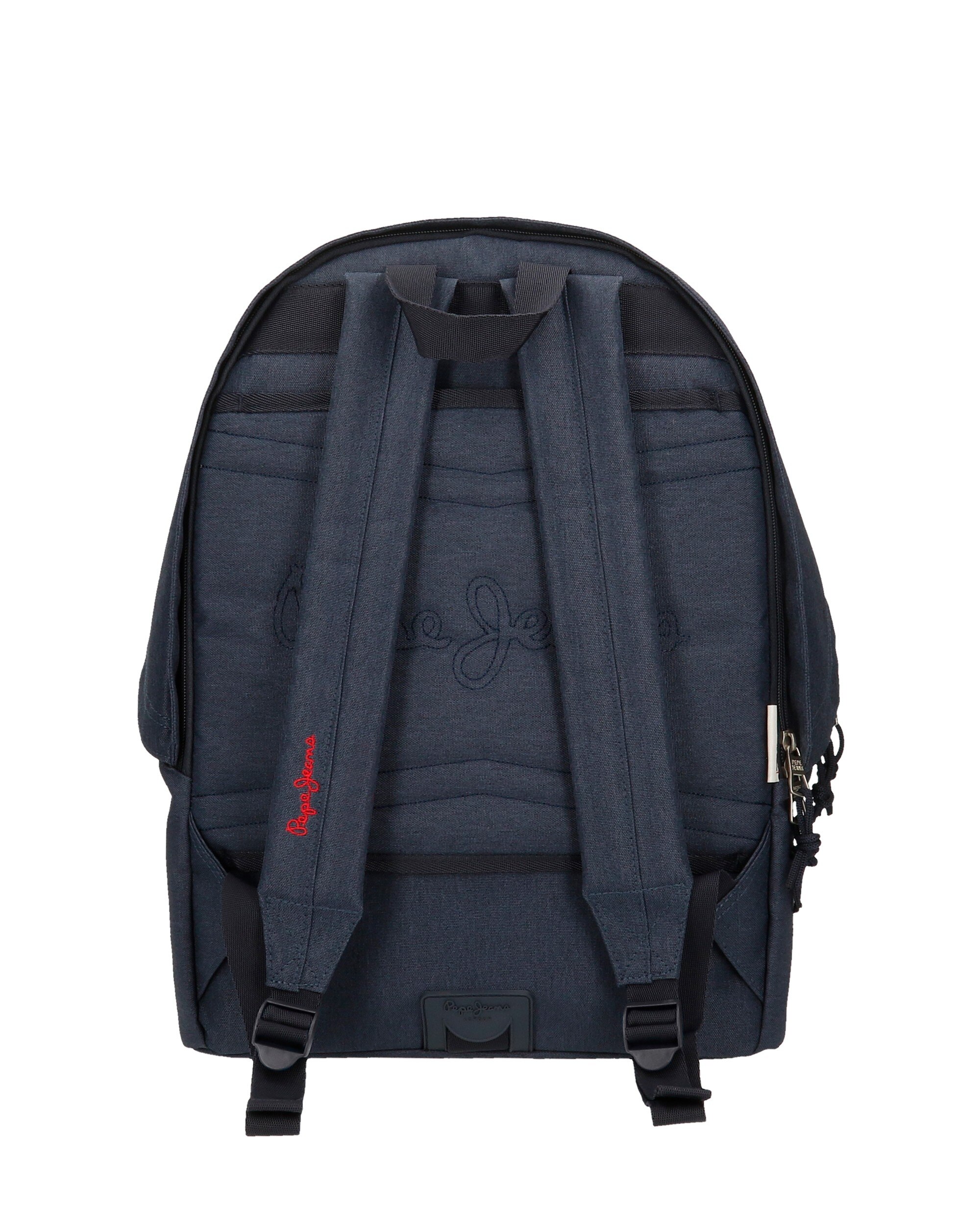 Mochila Escolar Adaptável Pepe Jeans Aidan com Porta-pc Dois Compartimentos Azul-3