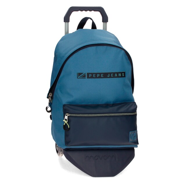 Imagem 0 de Mochila Infantil Pepe Jeans Duncan Escolar com Carrinho e Bolso Interior para Tablet