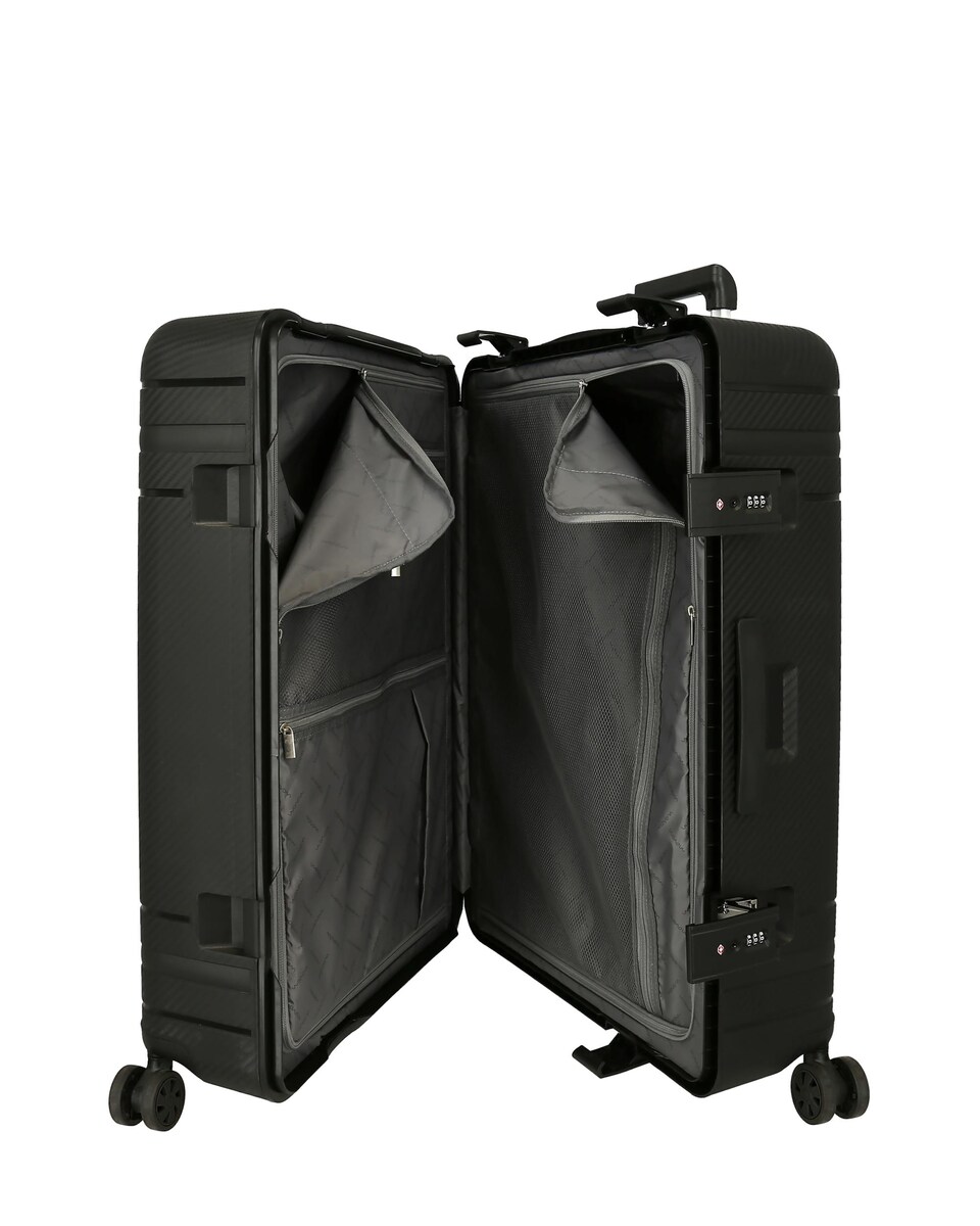 Mala Grande Movom Dimension Rígida 75cm Turquesa Preto-5