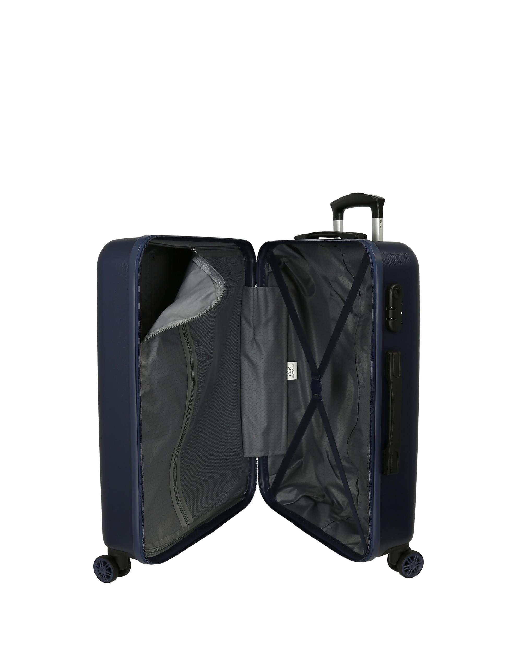 Conjunto de Malas (cabine e Média) Dreams Time Rígidas com Capacidade de 91l Azul-marinho-5